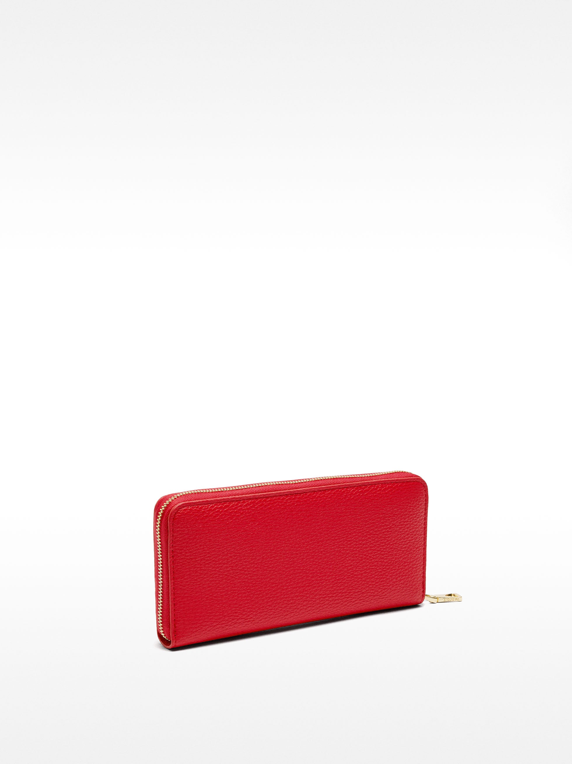 Cartera Con Textura Y Cierre De Cremallera