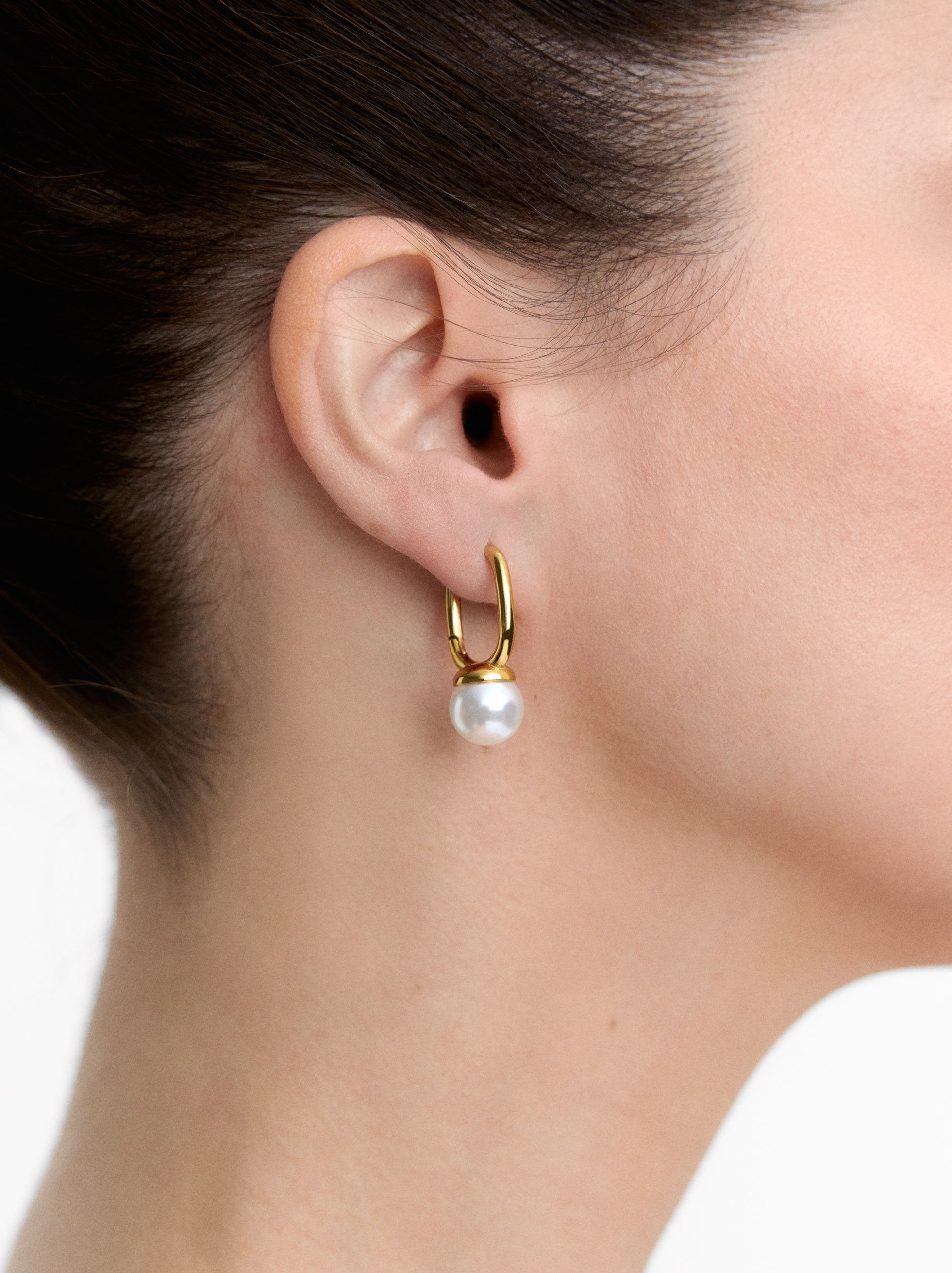 Aro Individual Con Perla - Acero Inoxidable