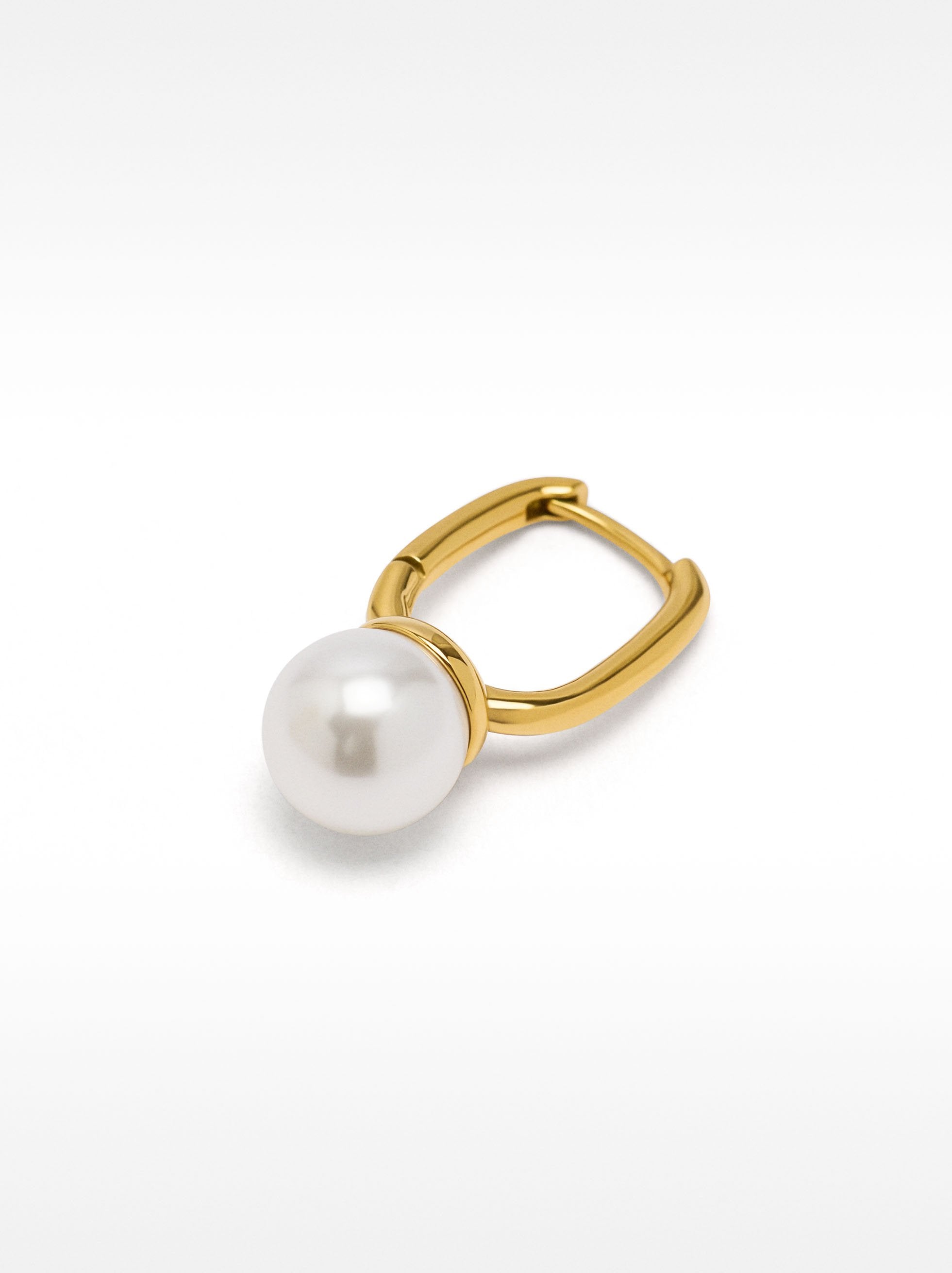 Aro Individual Con Perla - Acero Inoxidable
