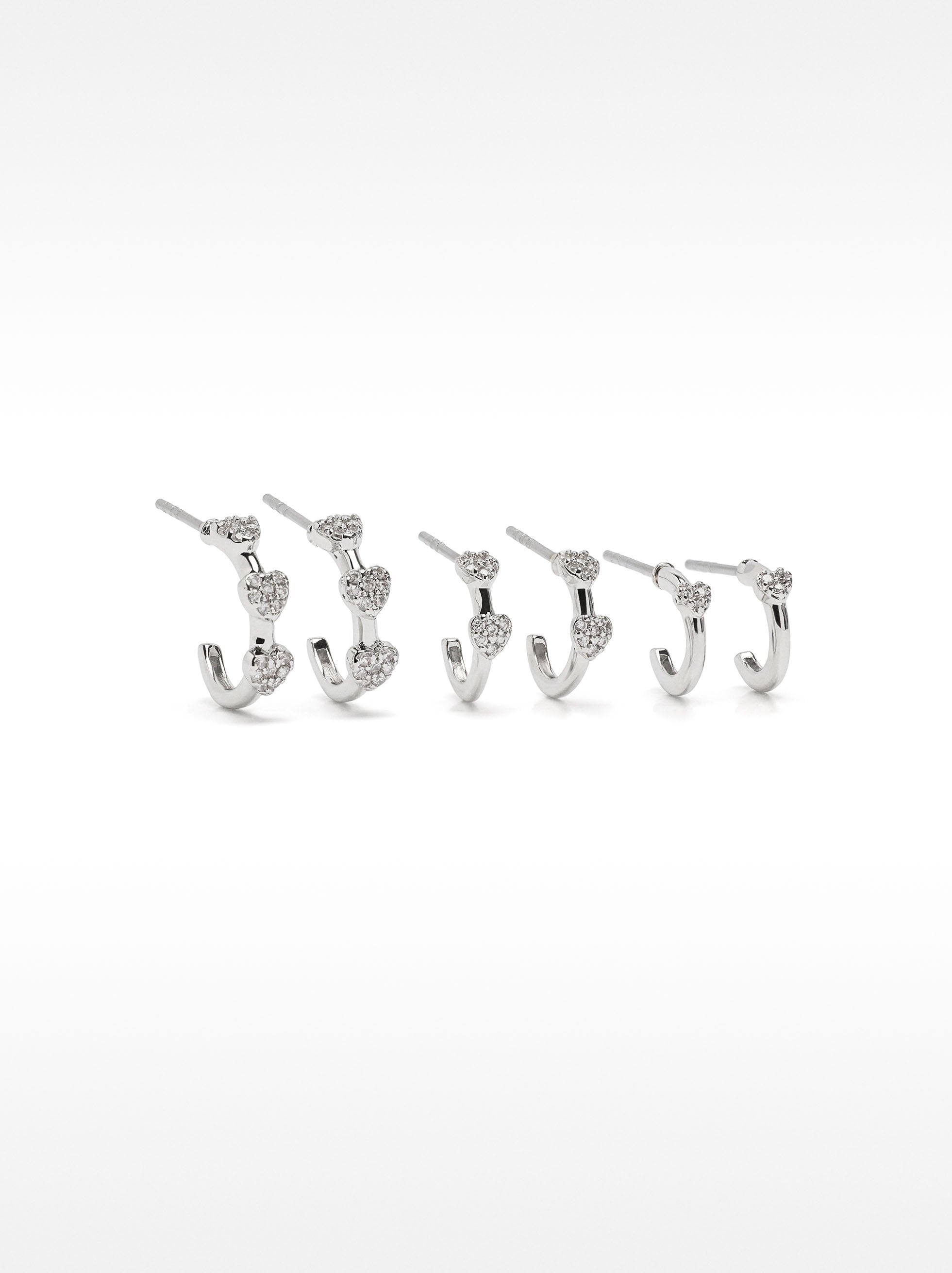 Set De Aros Con Circonitas