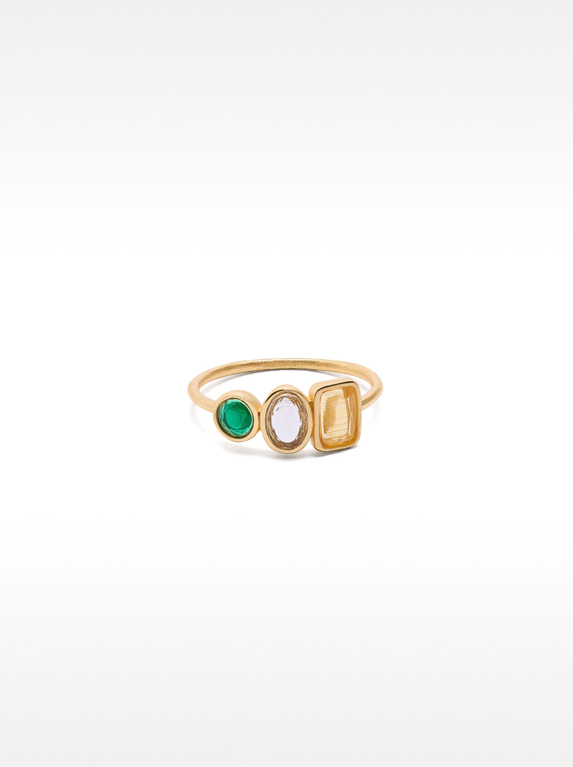 Anillo Con Piedras Geométricas