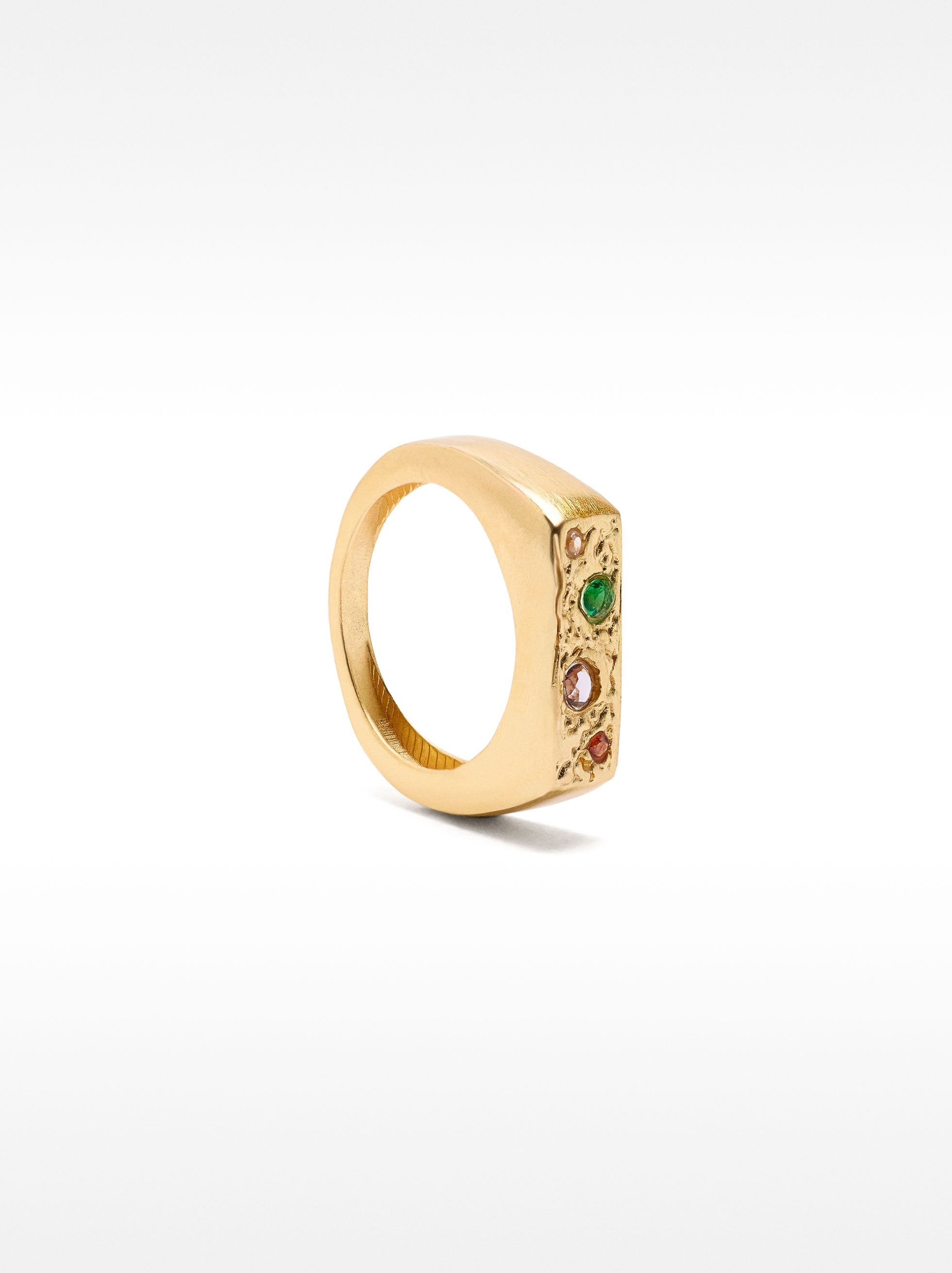 Anillo Con Cristales Multicolor