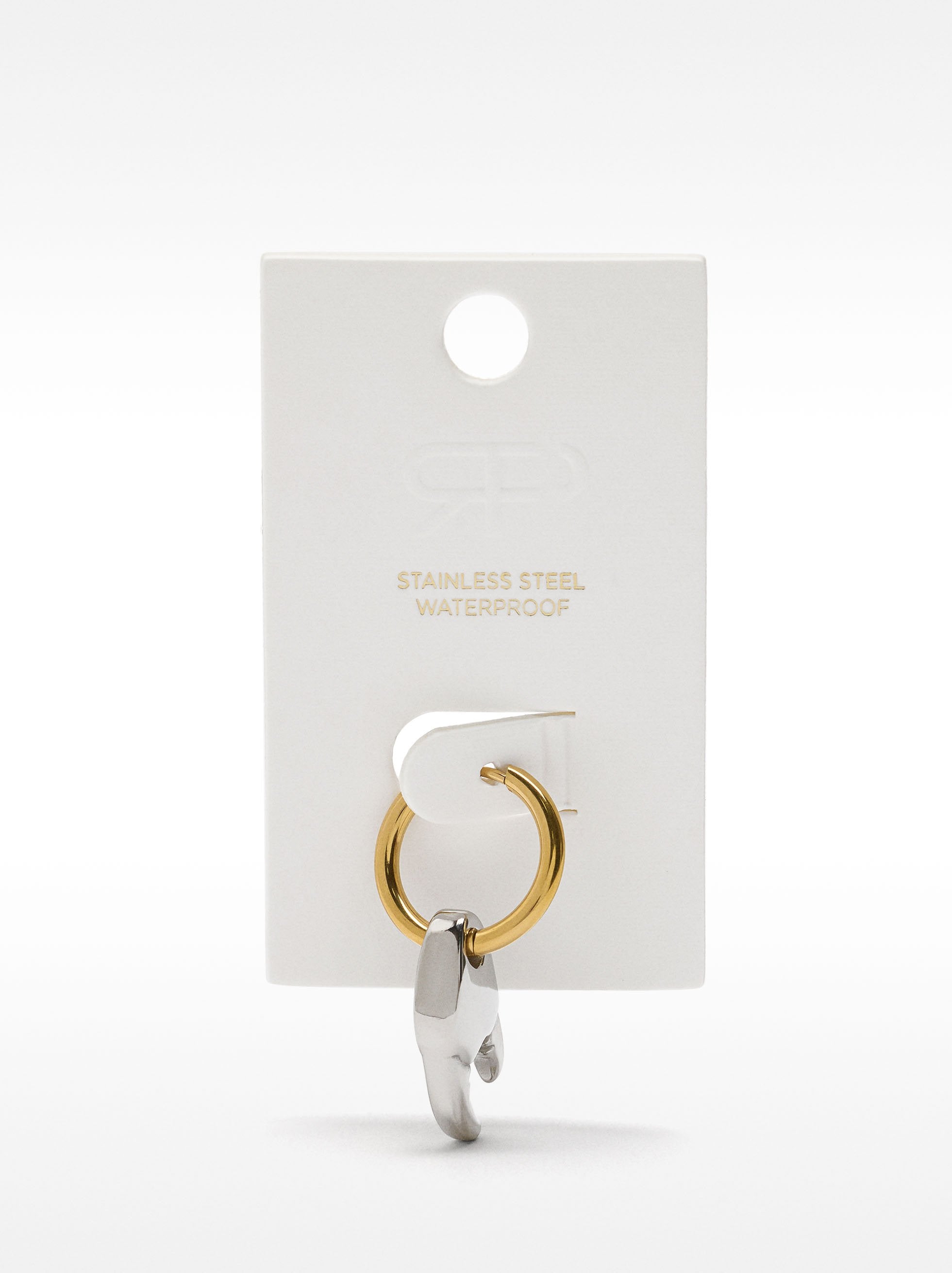 Aro Individual Bicolor Con Pinza De Cangrejo - Acero Inoxidable