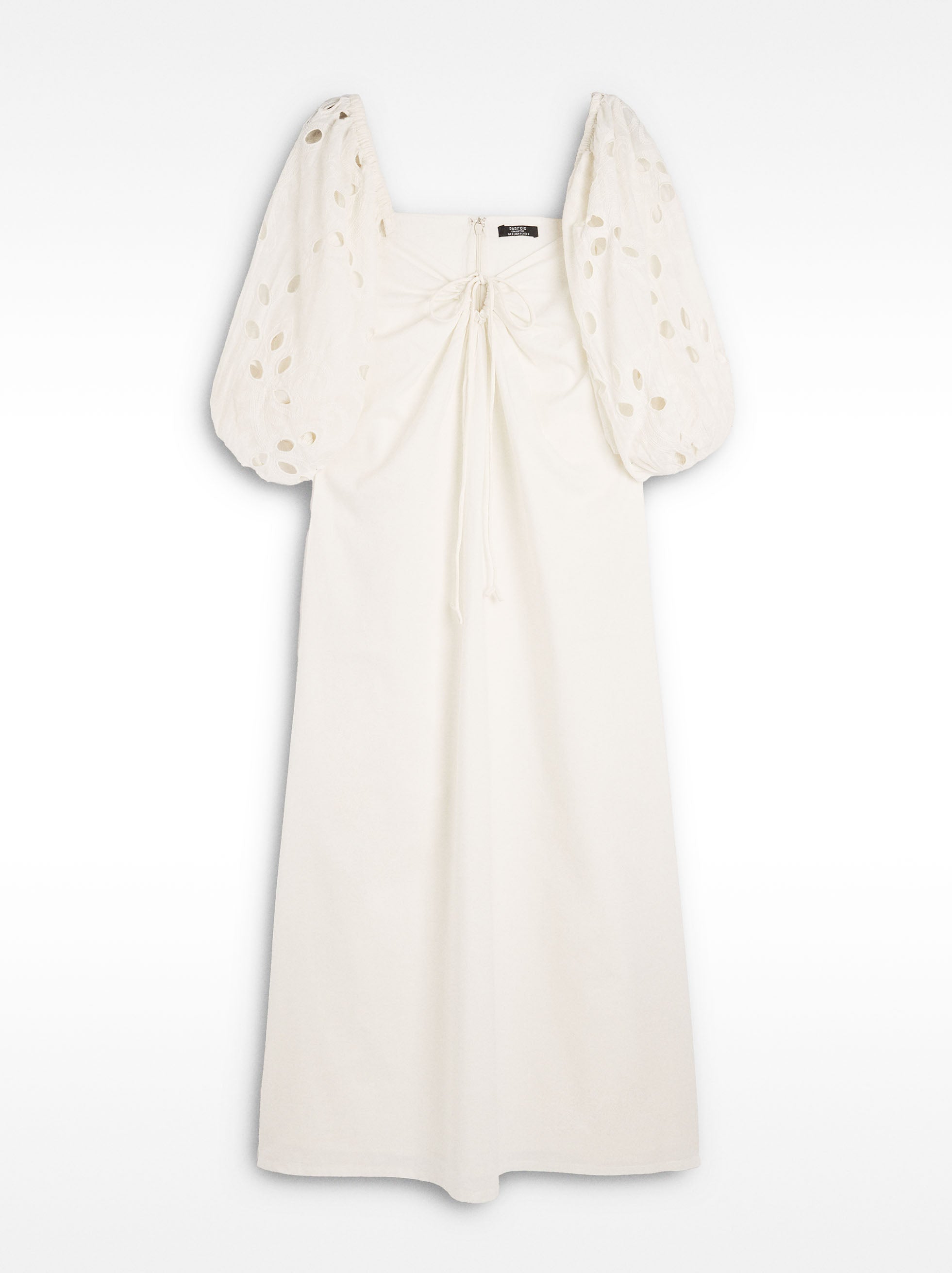 Vestido Bordados Perforados 100% Algodón