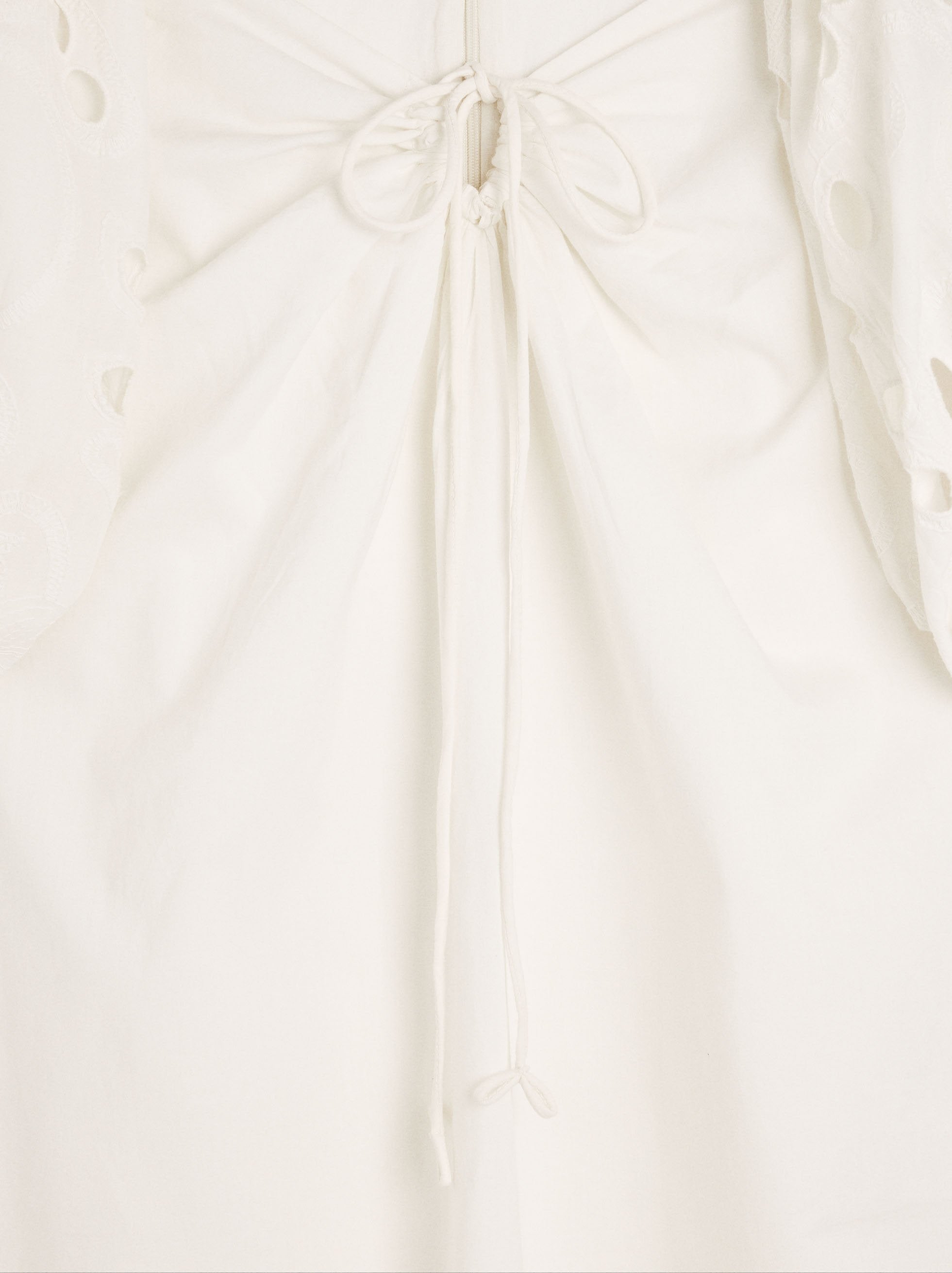 Vestido Bordados Perforados 100% Algodón