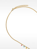 Set Collar Con Pendientes Estrellas Esmaltadas - Acero Inoxidable