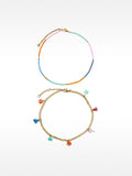 Set De Tobilleras Con Motivos Marinos – Acero Inoxidable