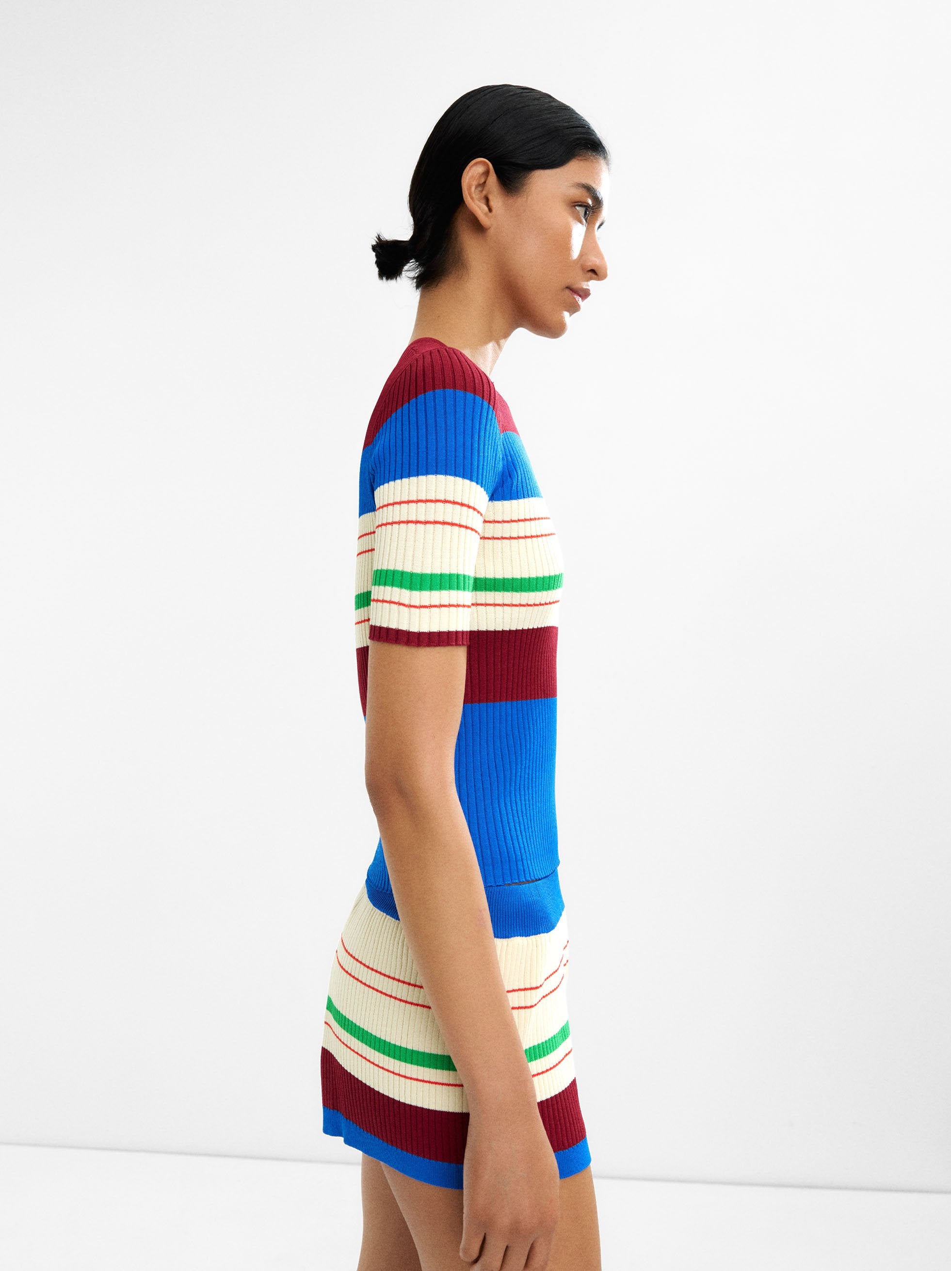 Jersey De Malla De Rayas Contraste