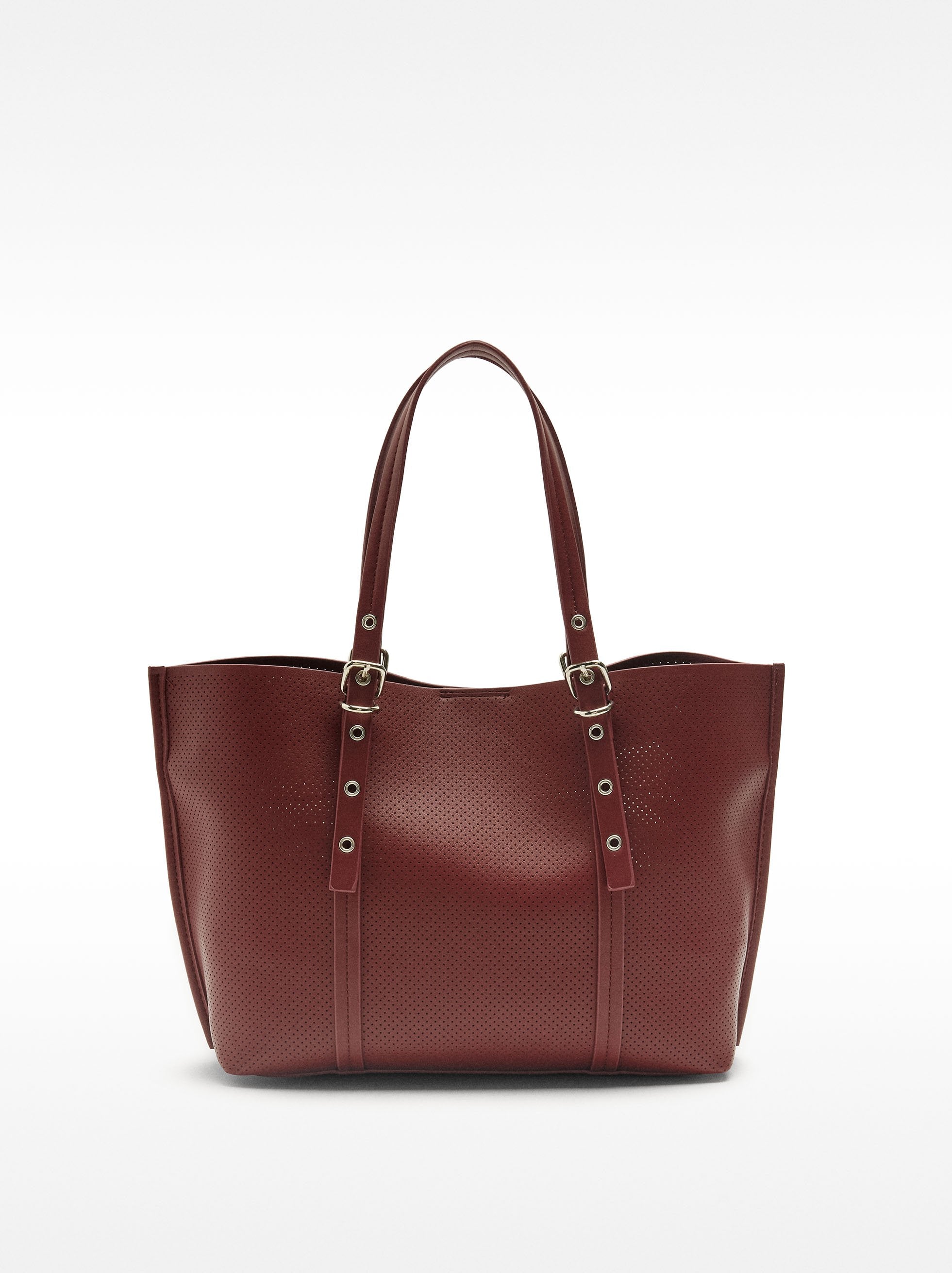 Bolso Shopper Perforado Con Bolso Extraíble