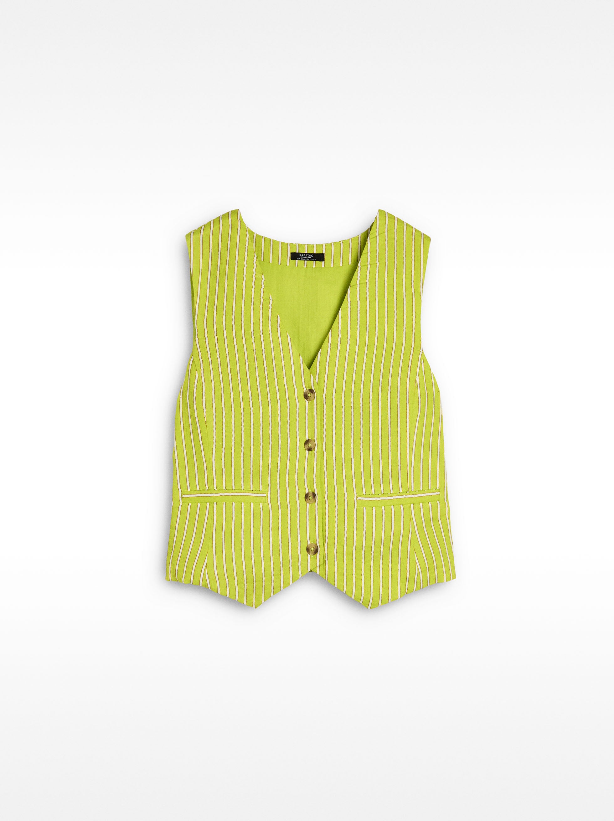 Chaleco A Rayas 100% Algodón