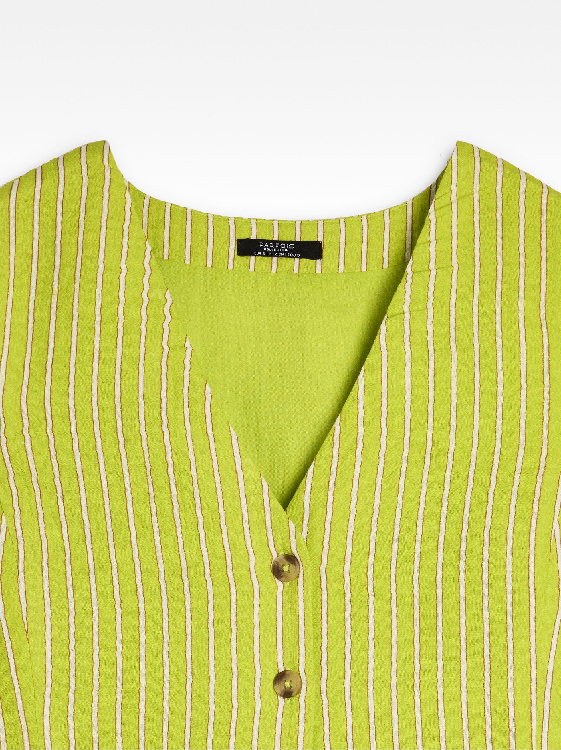 Chaleco A Rayas 100% Algodón