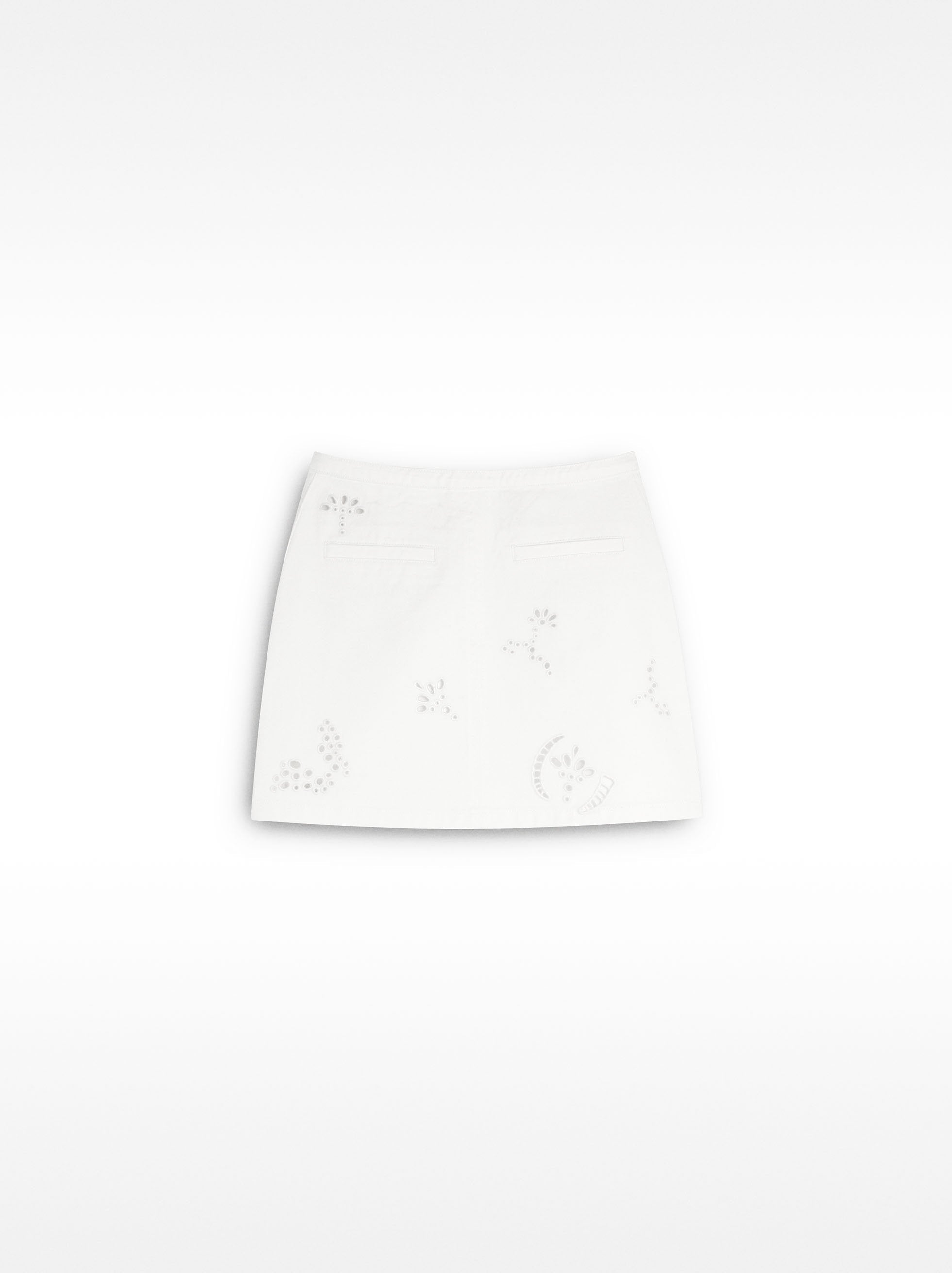 Falda Bordados Perforados 100% Algodón