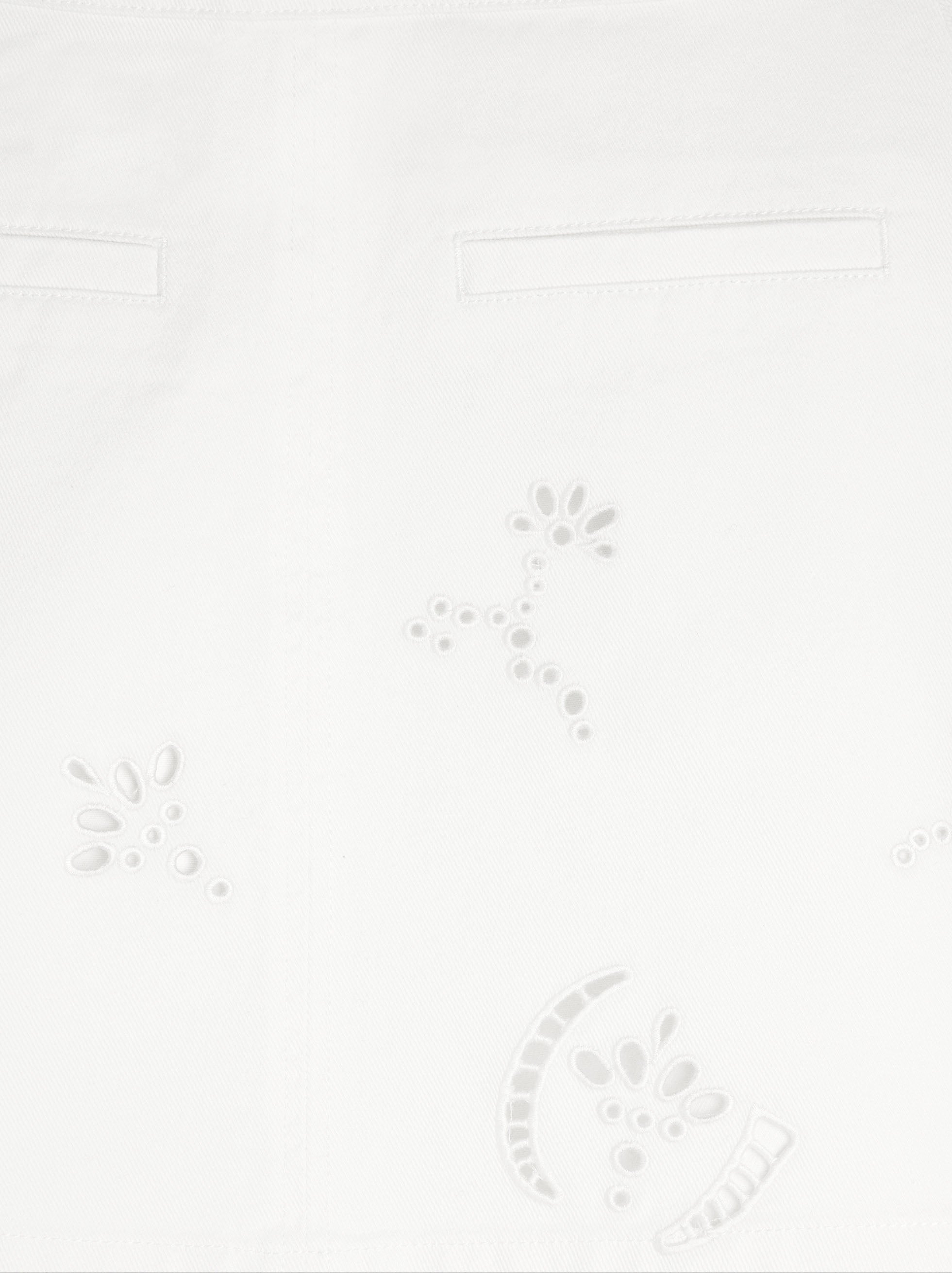 Falda Bordados Perforados 100% Algodón