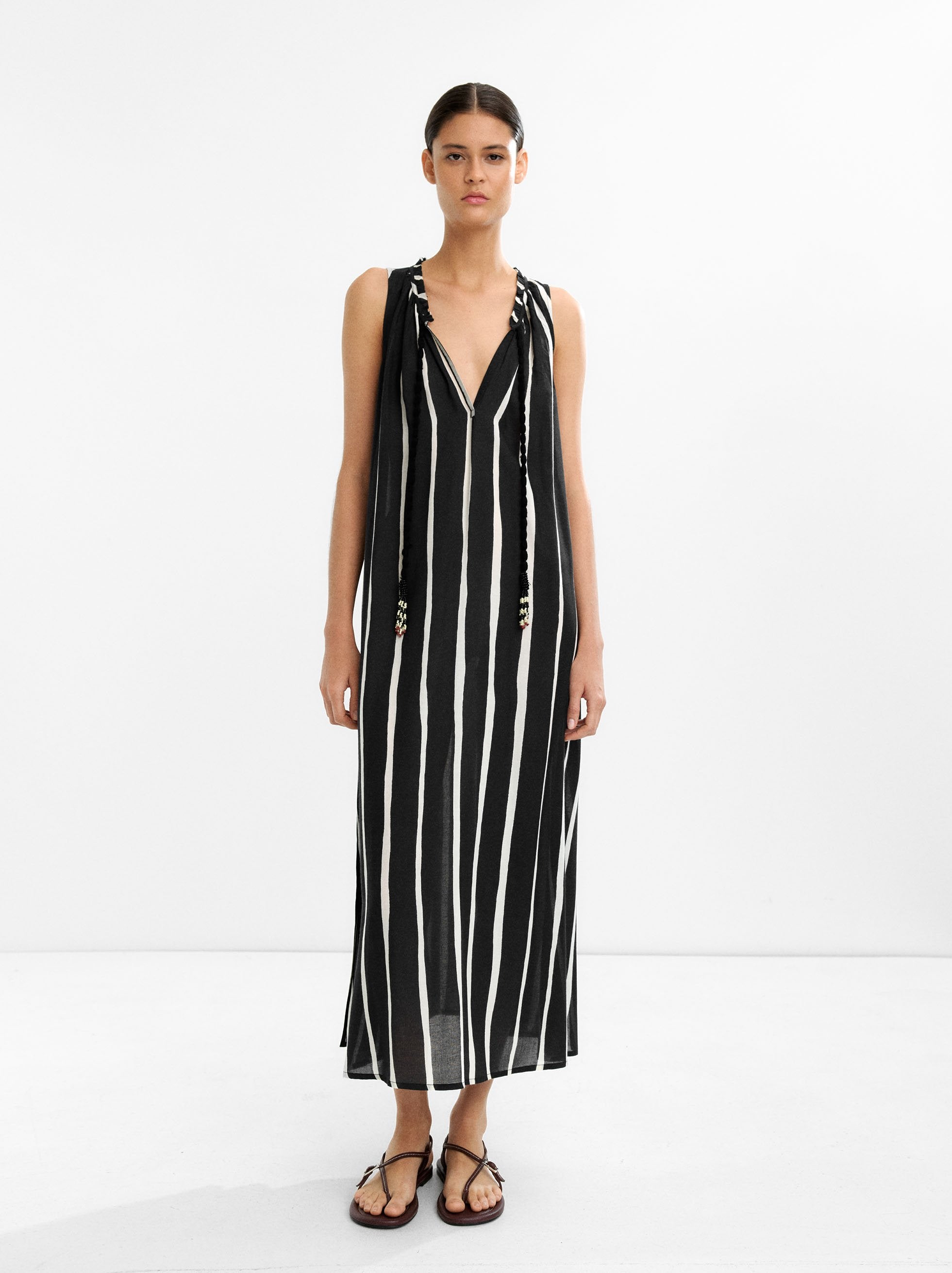 Vestido Largo A Rayas