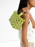 Bolso Tote Trenzado Con Nudos
