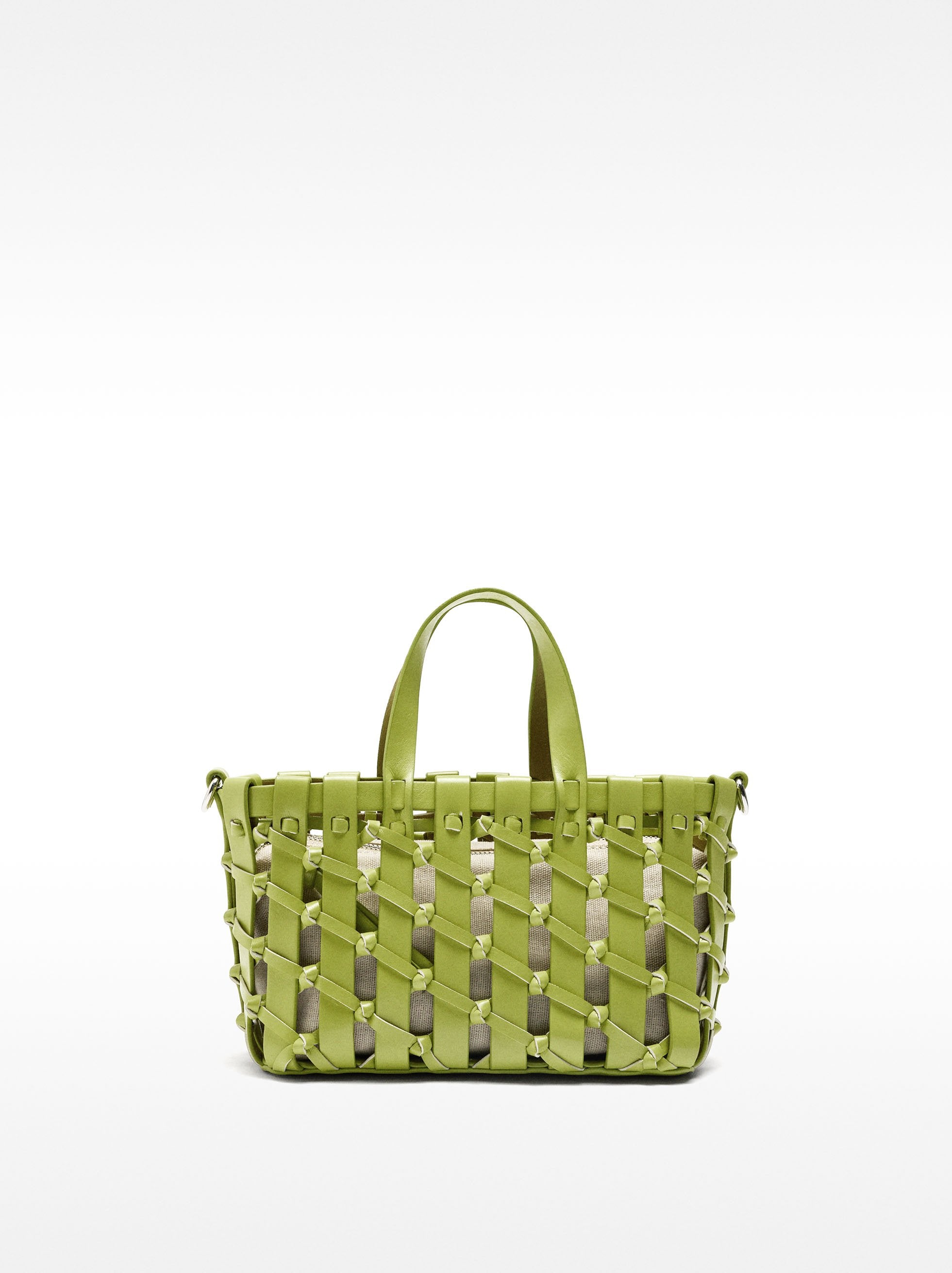 Bolso Tote Trenzado Con Nudos