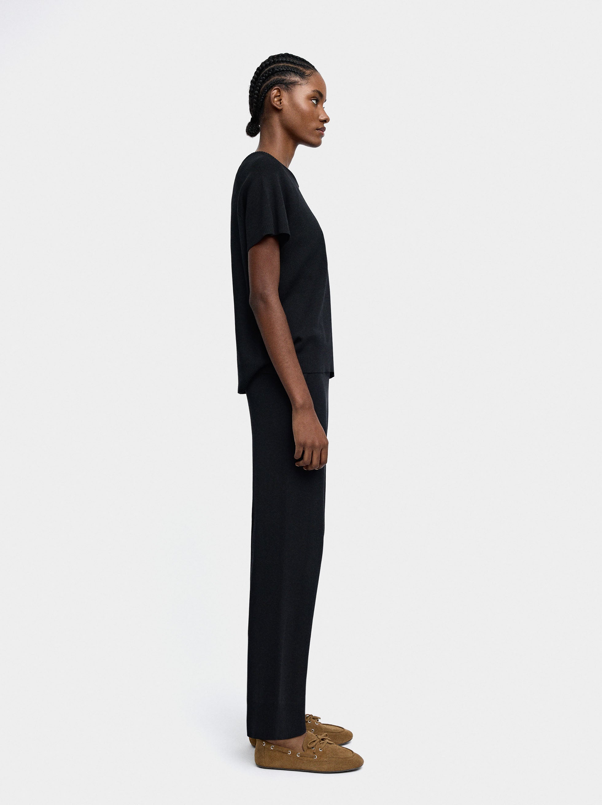 Pantalón De Punto Cintura Elástica