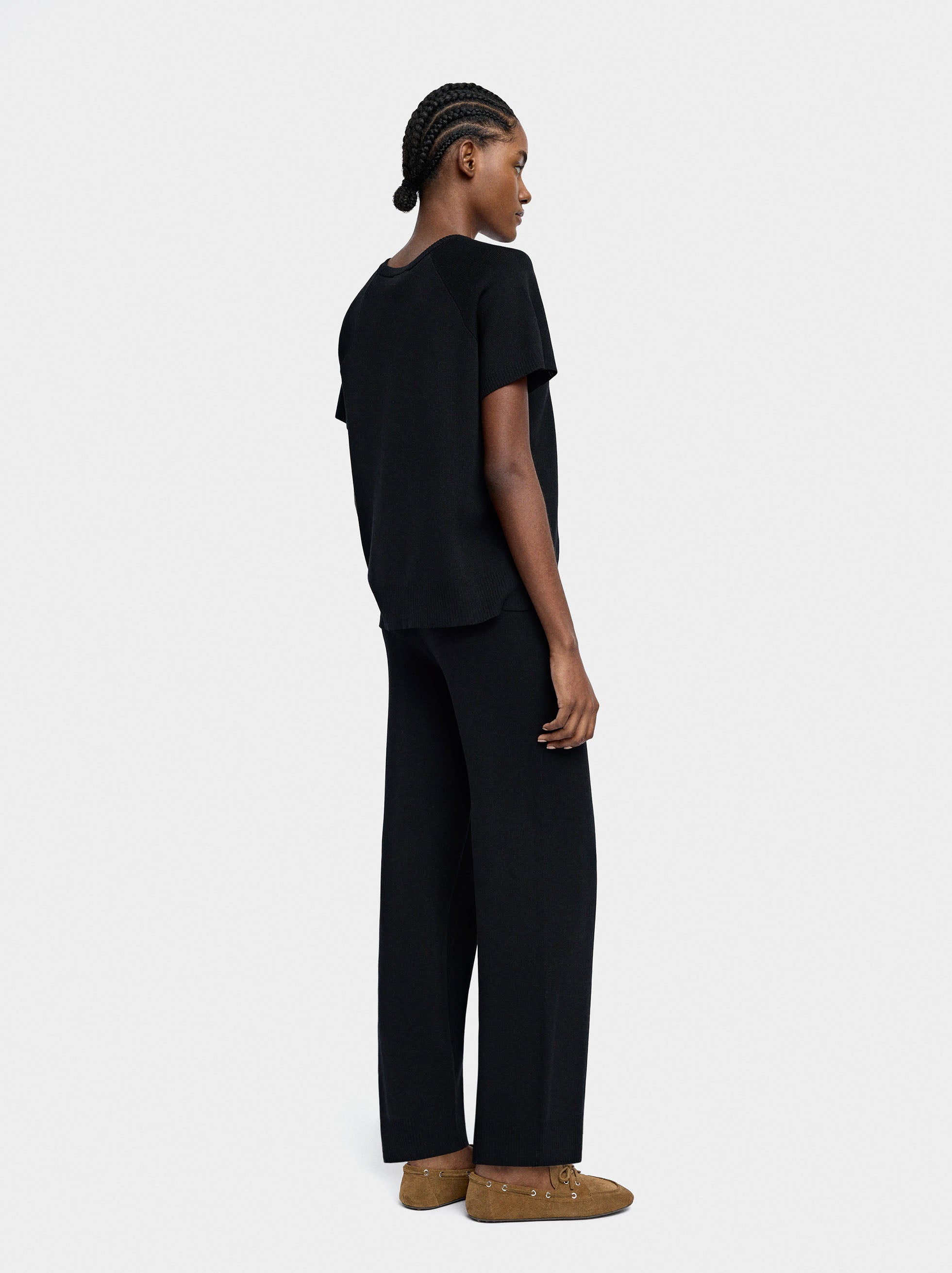 Pantalón De Punto Cintura Elástica