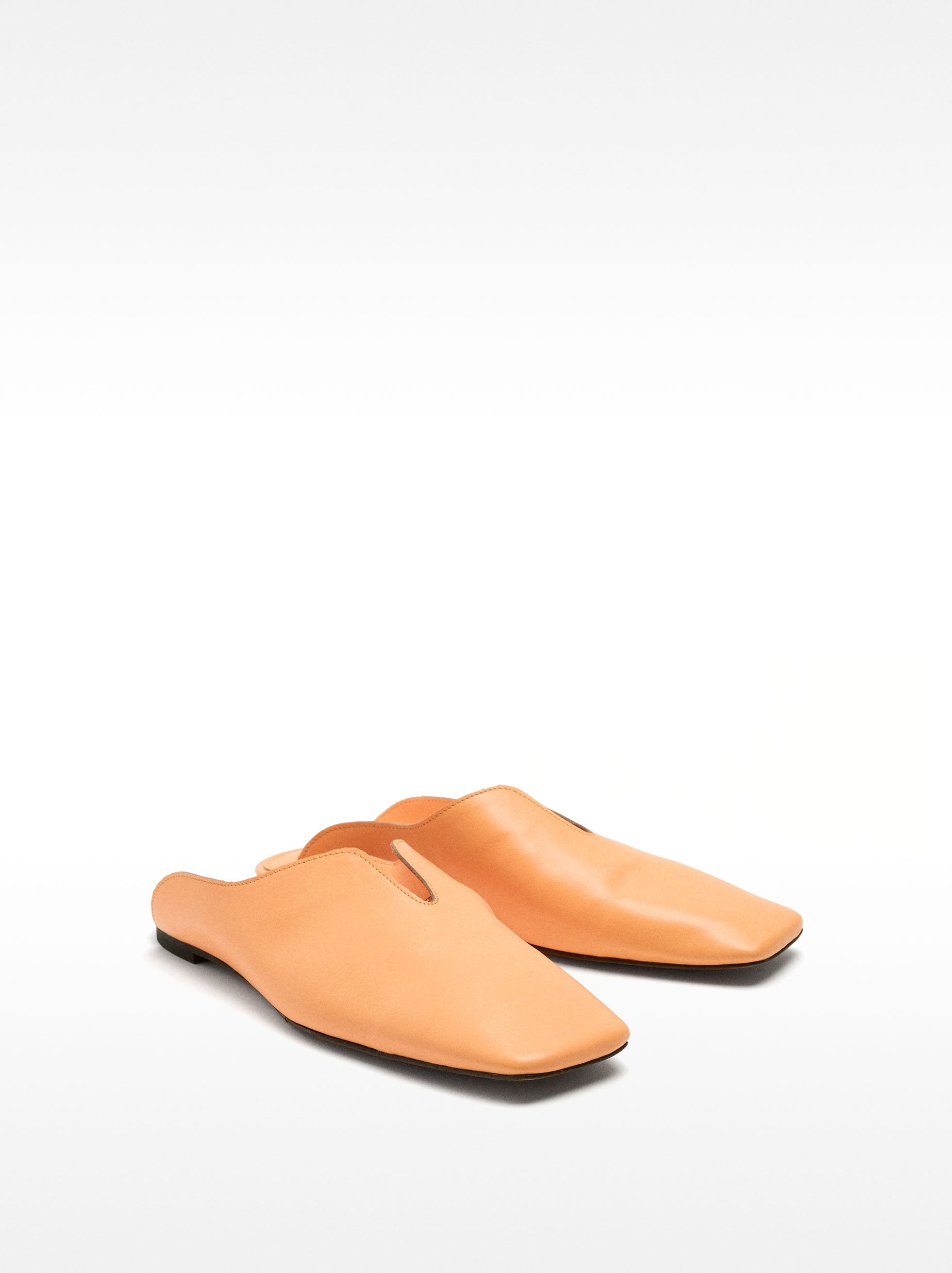 Zapatos Planos De Piel Destalonados