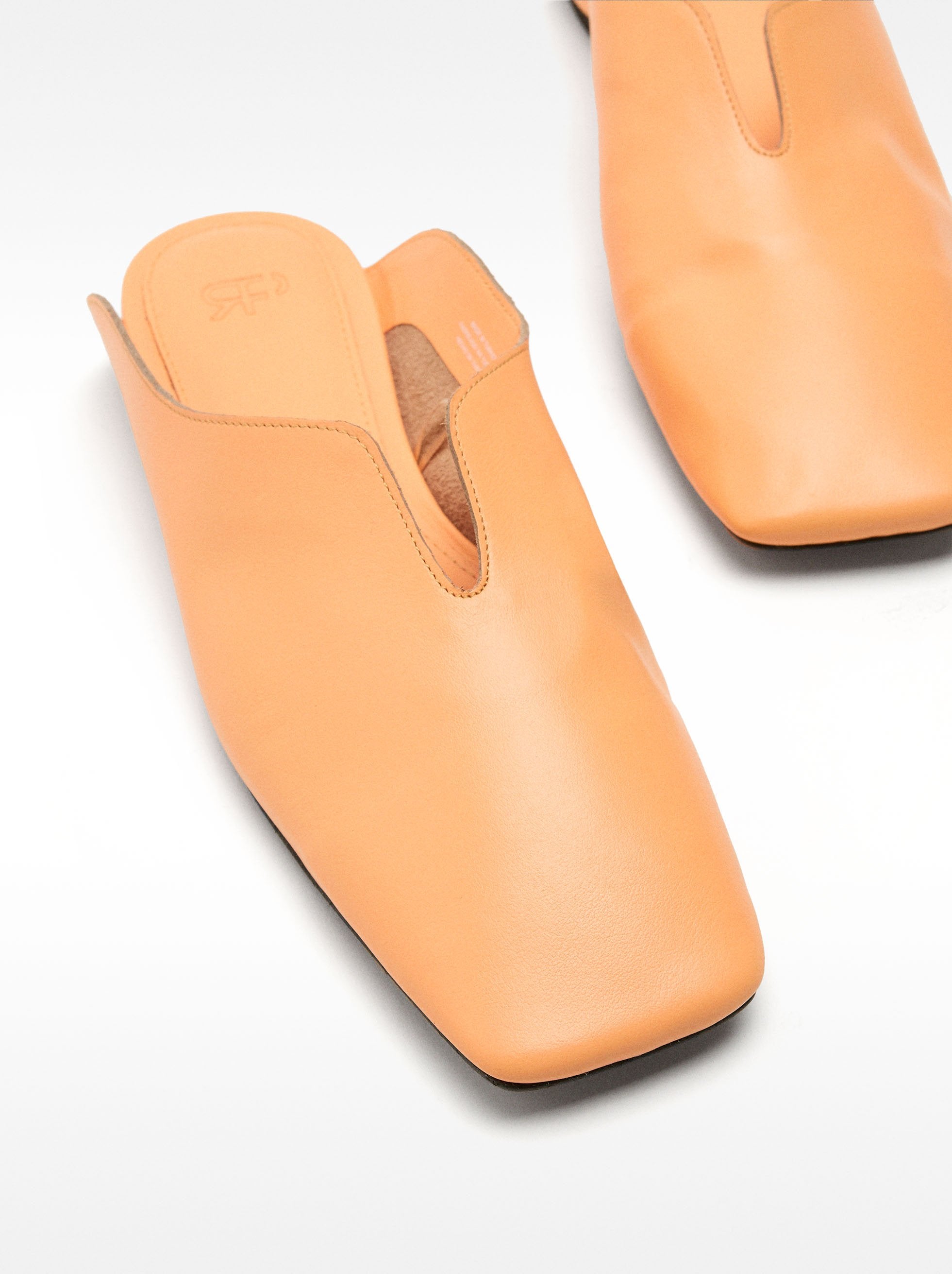 Zapatos Planos De Piel Destalonados