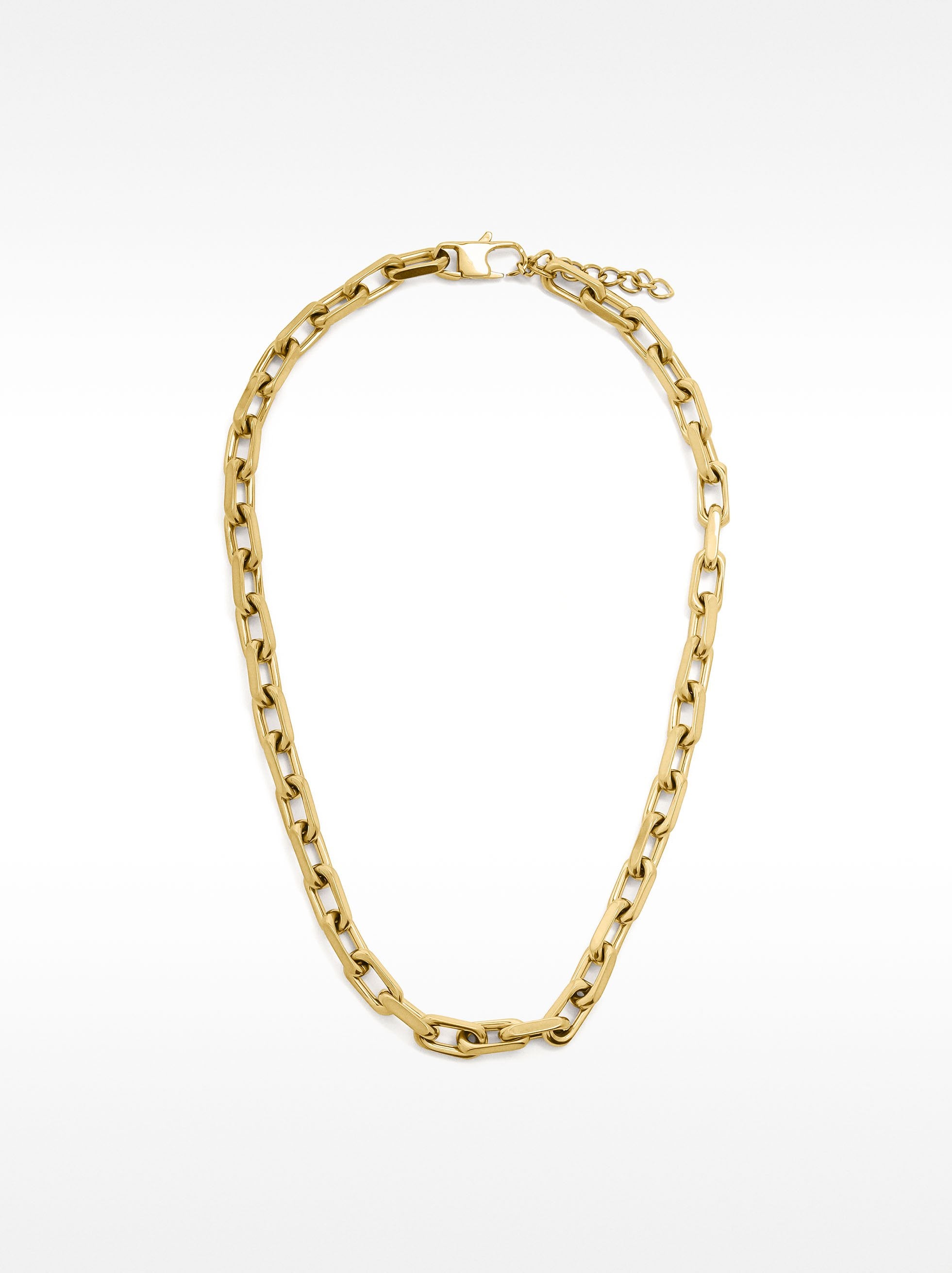 Collar Corto De Eslabones - Acero Inoxidable