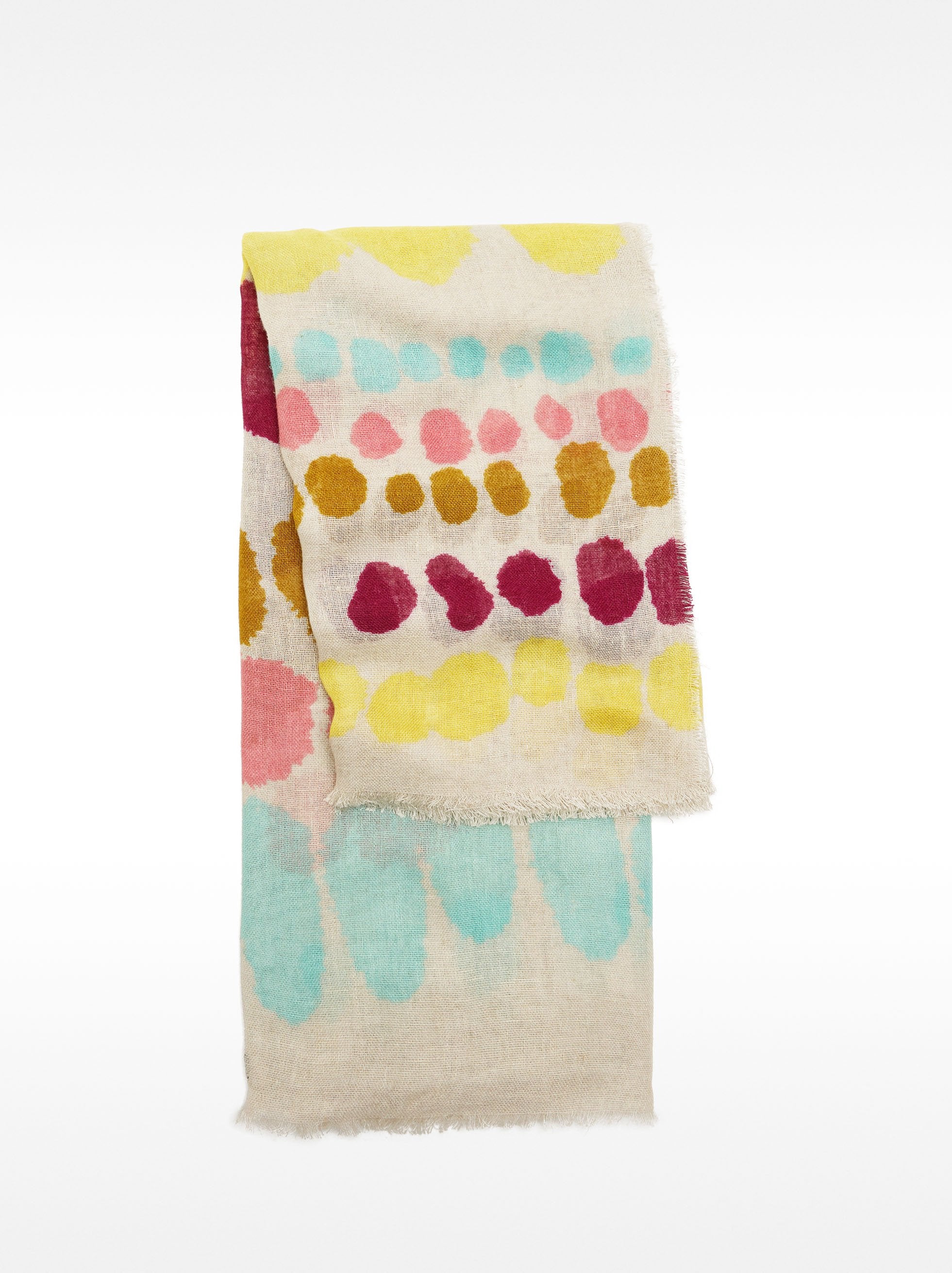 Pañuelo Estampado Con Lino