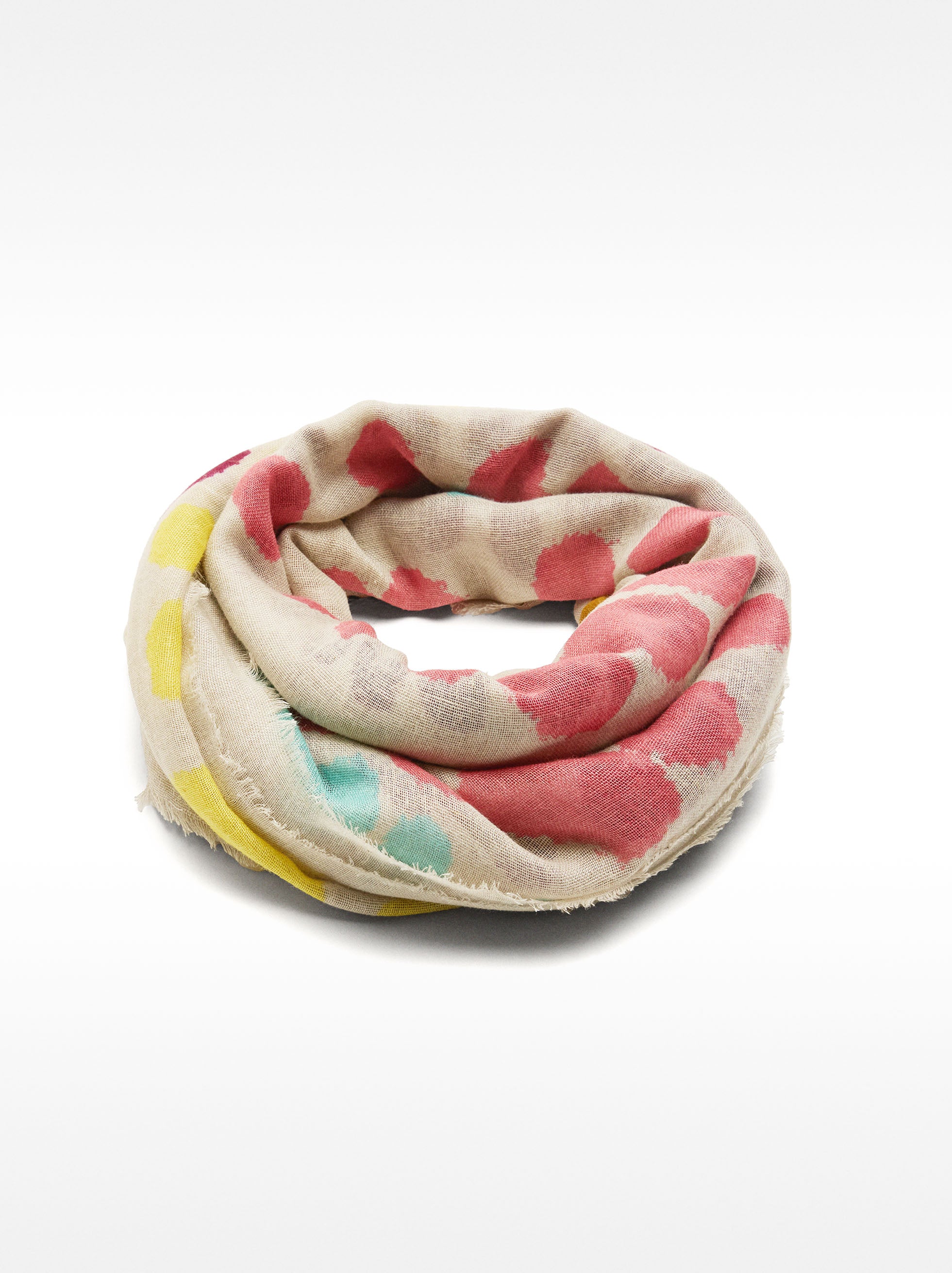 Pañuelo Estampado Con Lino