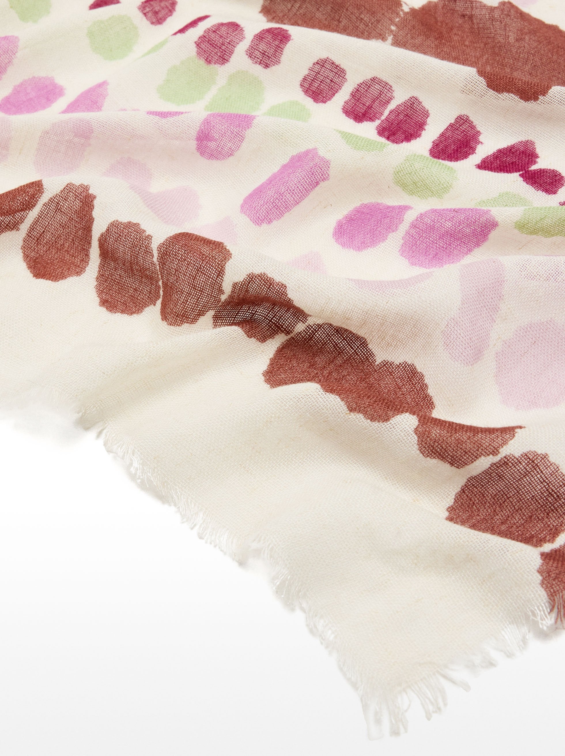 Pañuelo Estampado Con Lino