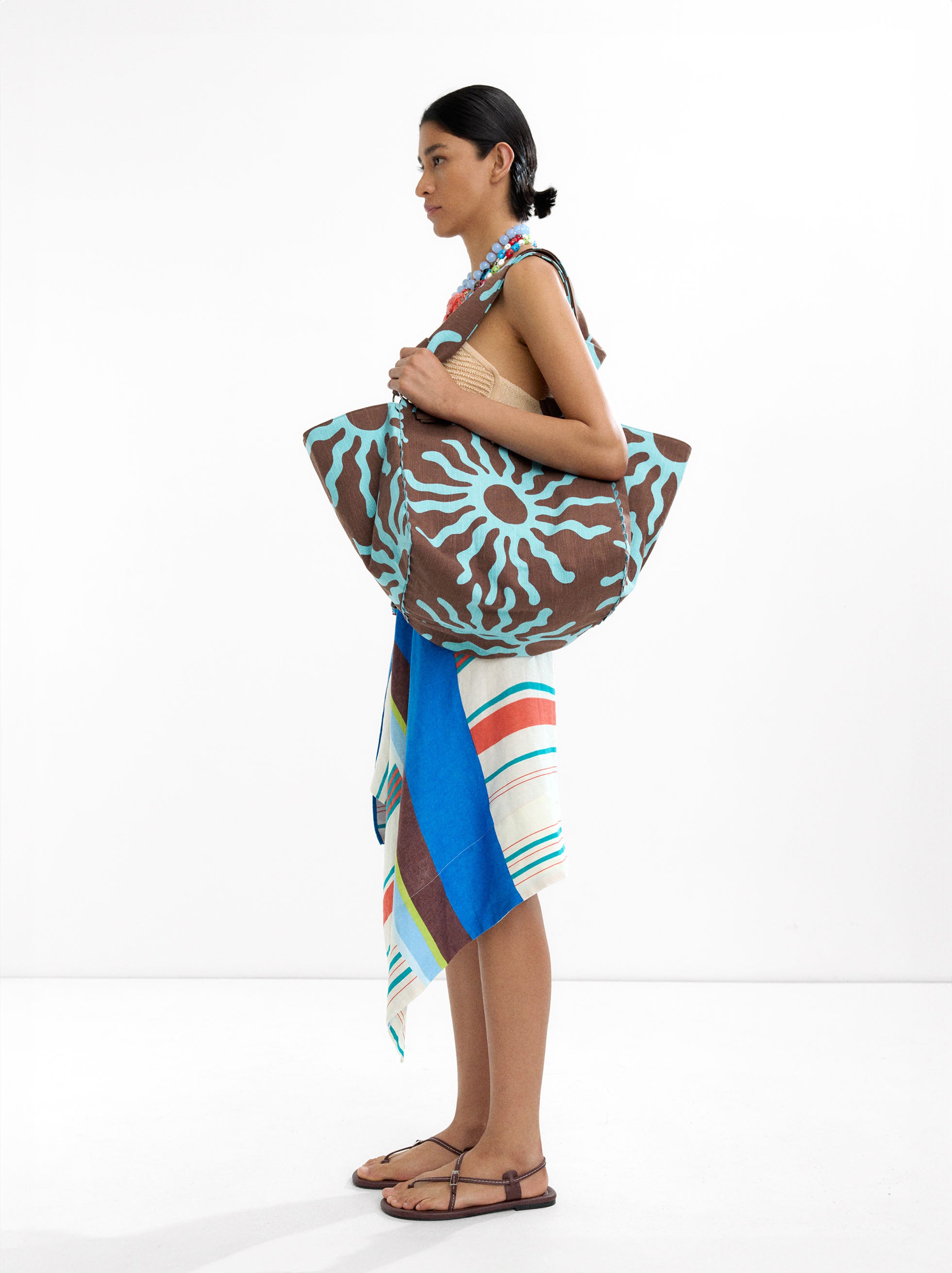 Bolso Shopper Estampado 100% Algodón