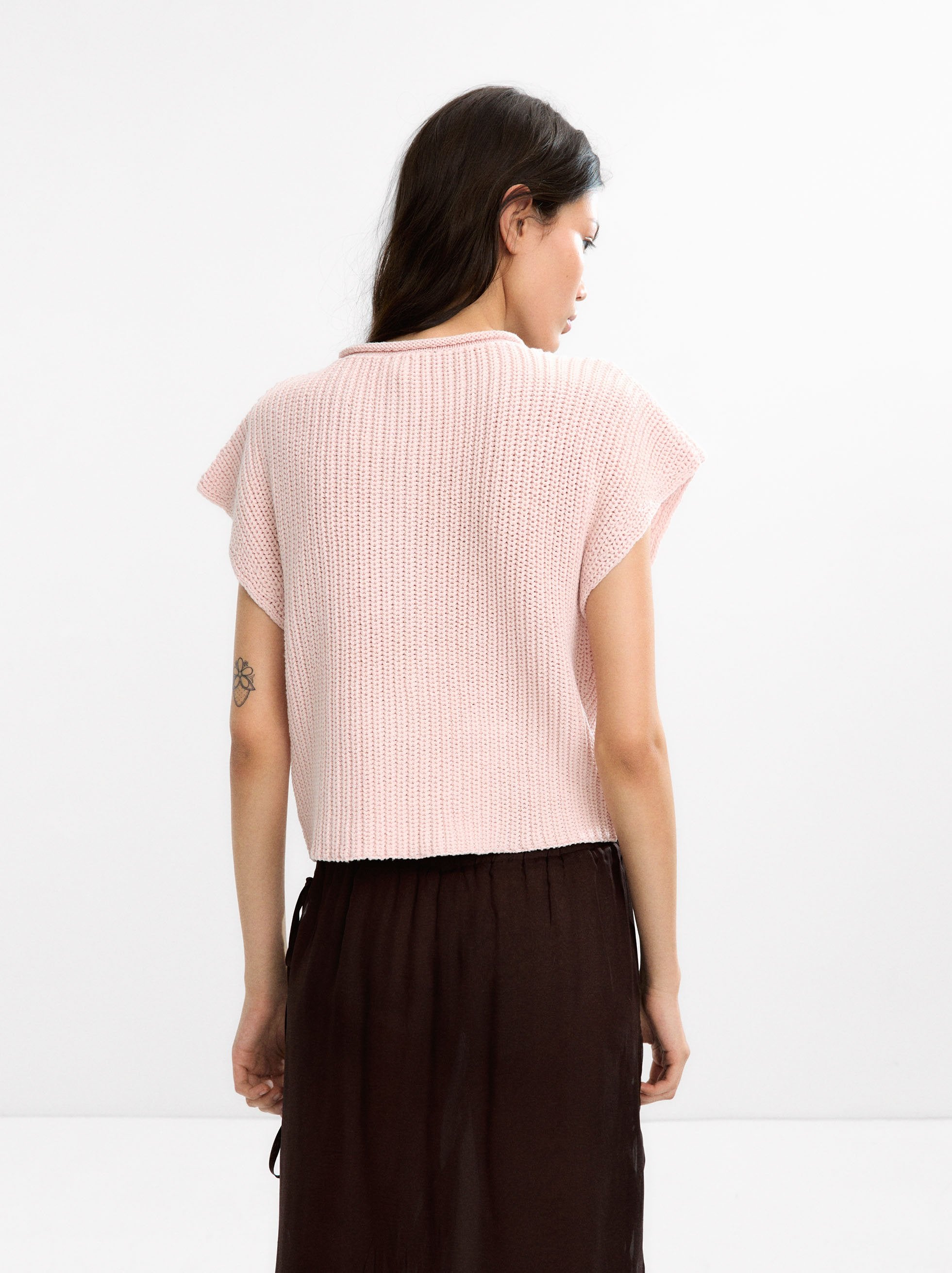 Chaleco De Punto Con Bolsillos