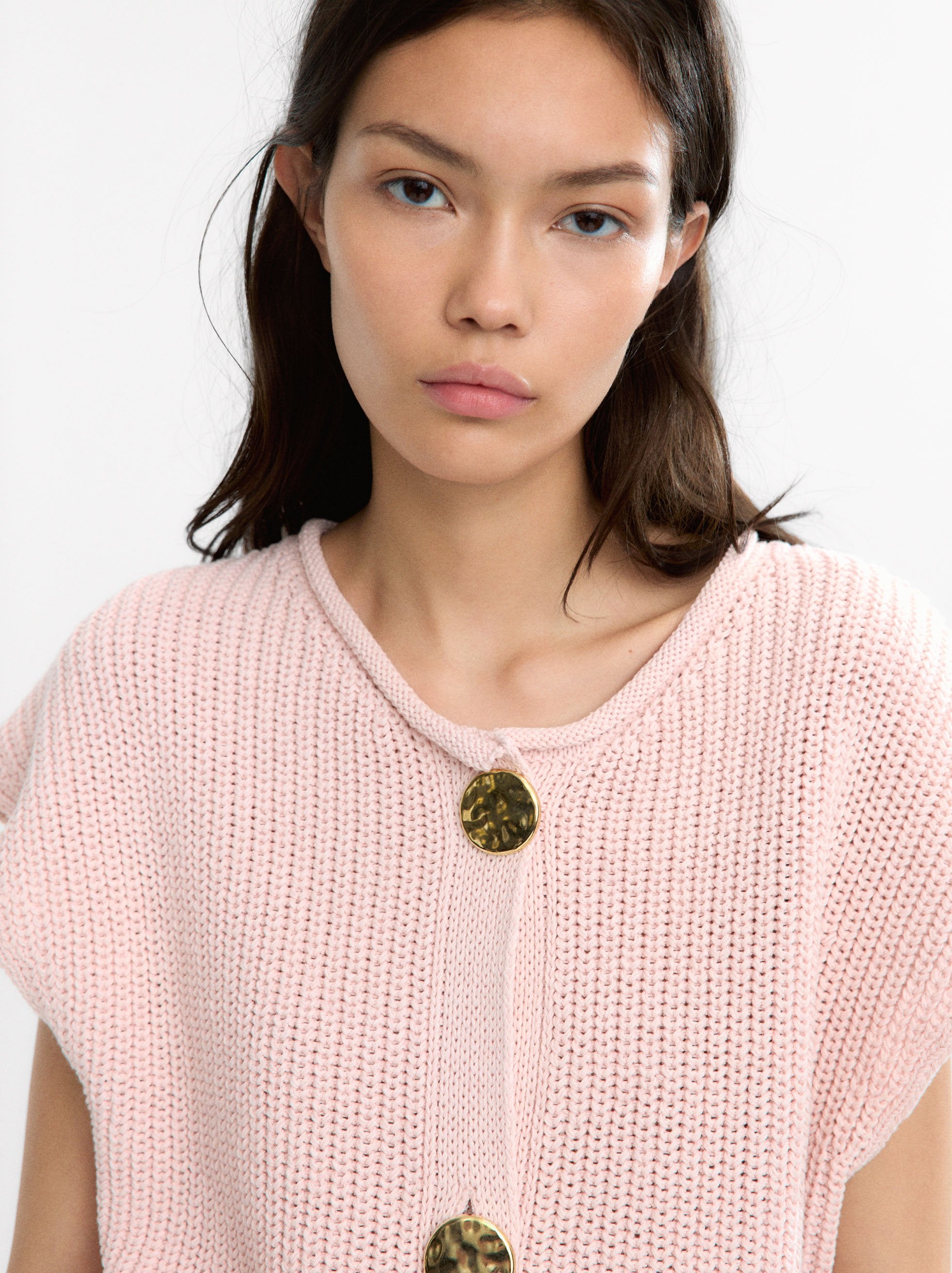 Chaleco De Punto Con Bolsillos