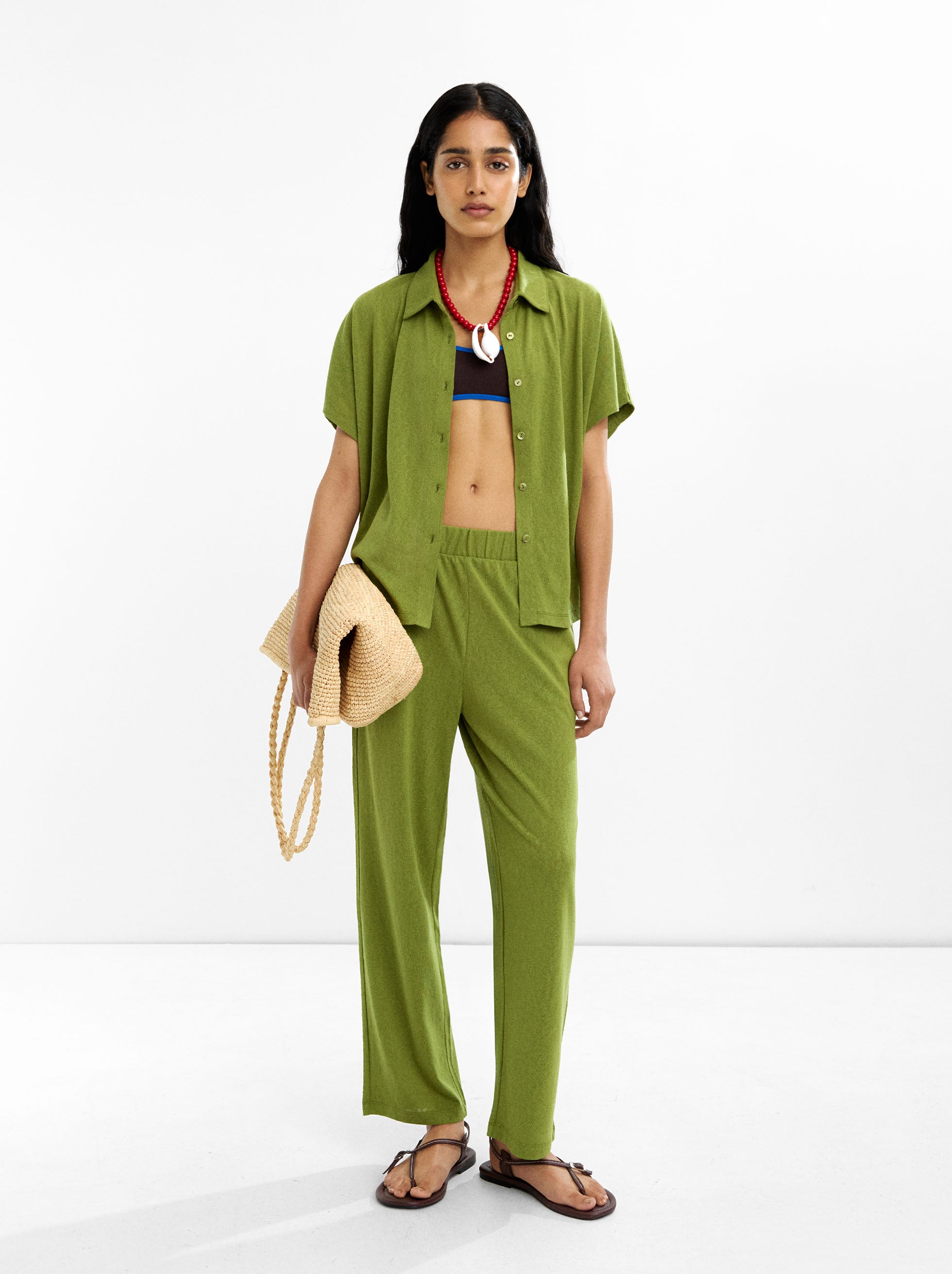 Pantalón De Algodón Con Cintura Elástica