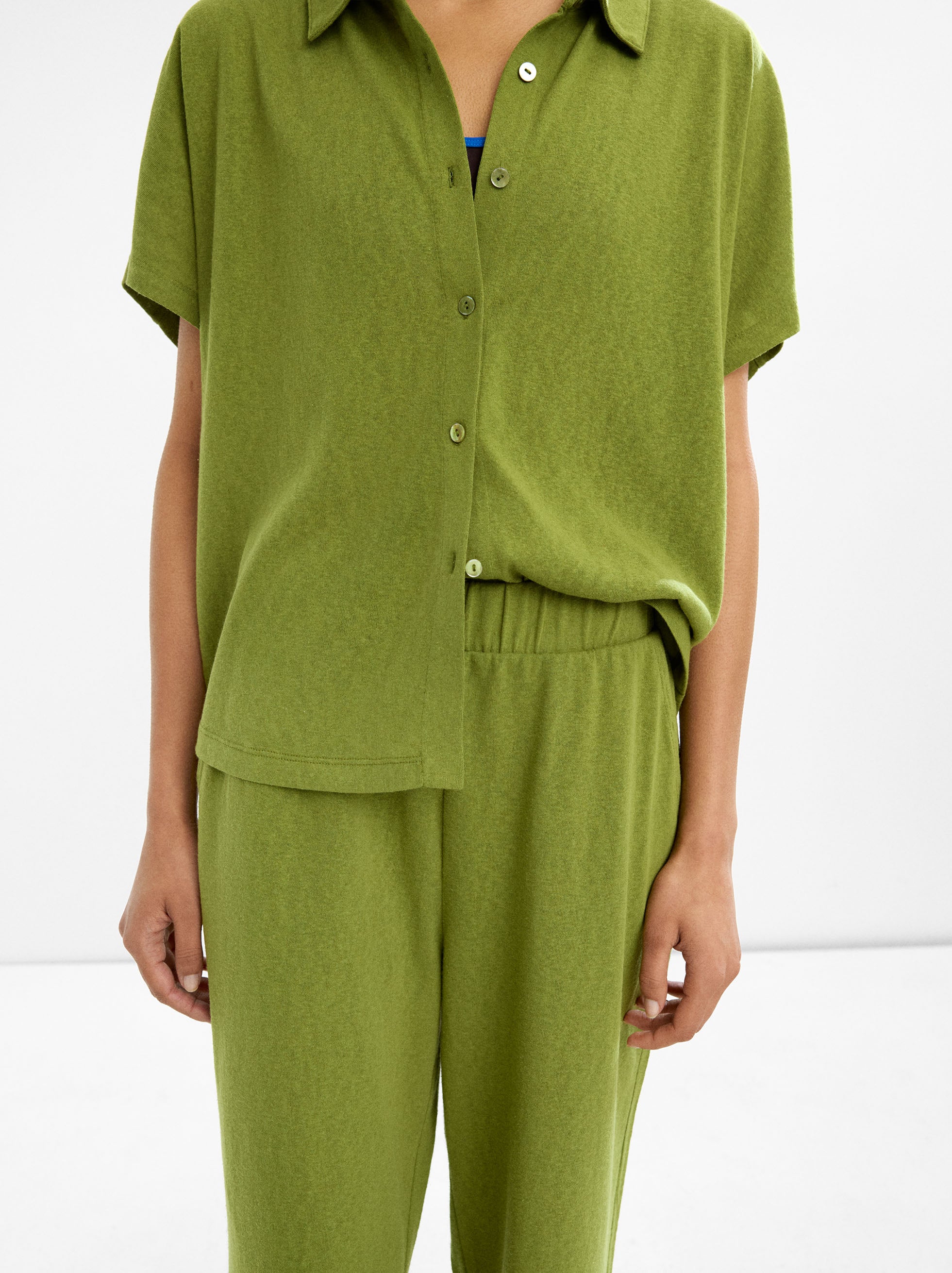 Pantalón De Algodón Con Cintura Elástica