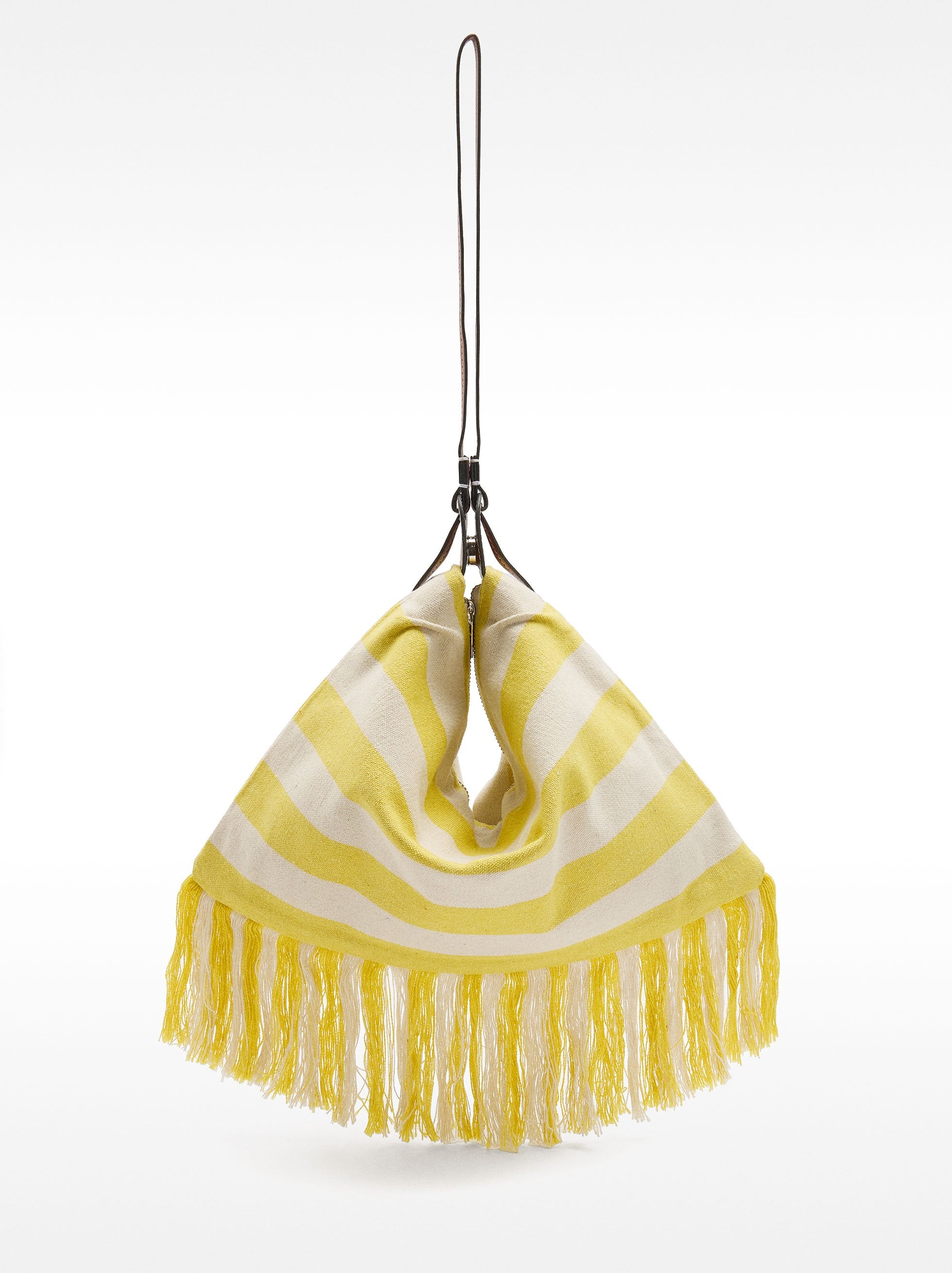 Bolso De Hombro De Algodón A Rayas