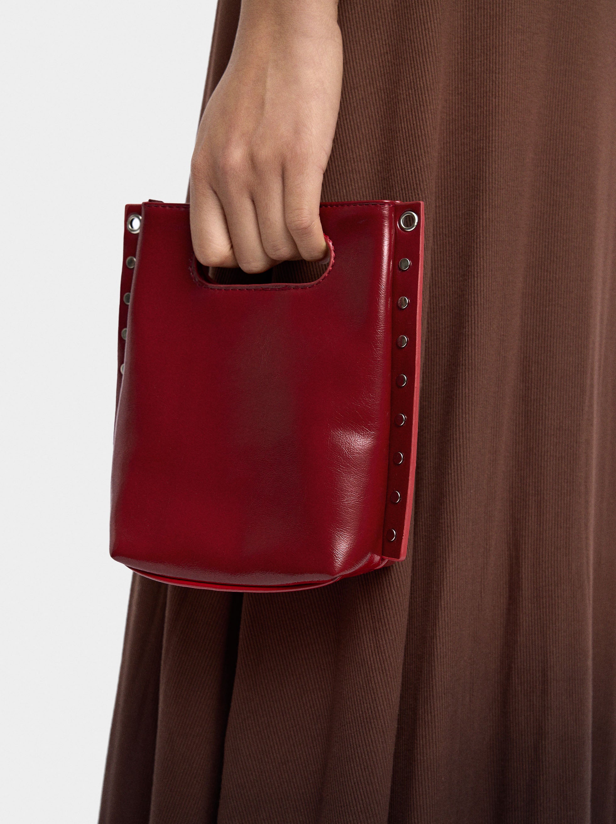 Bolso Tote Con Efecto Craquelado