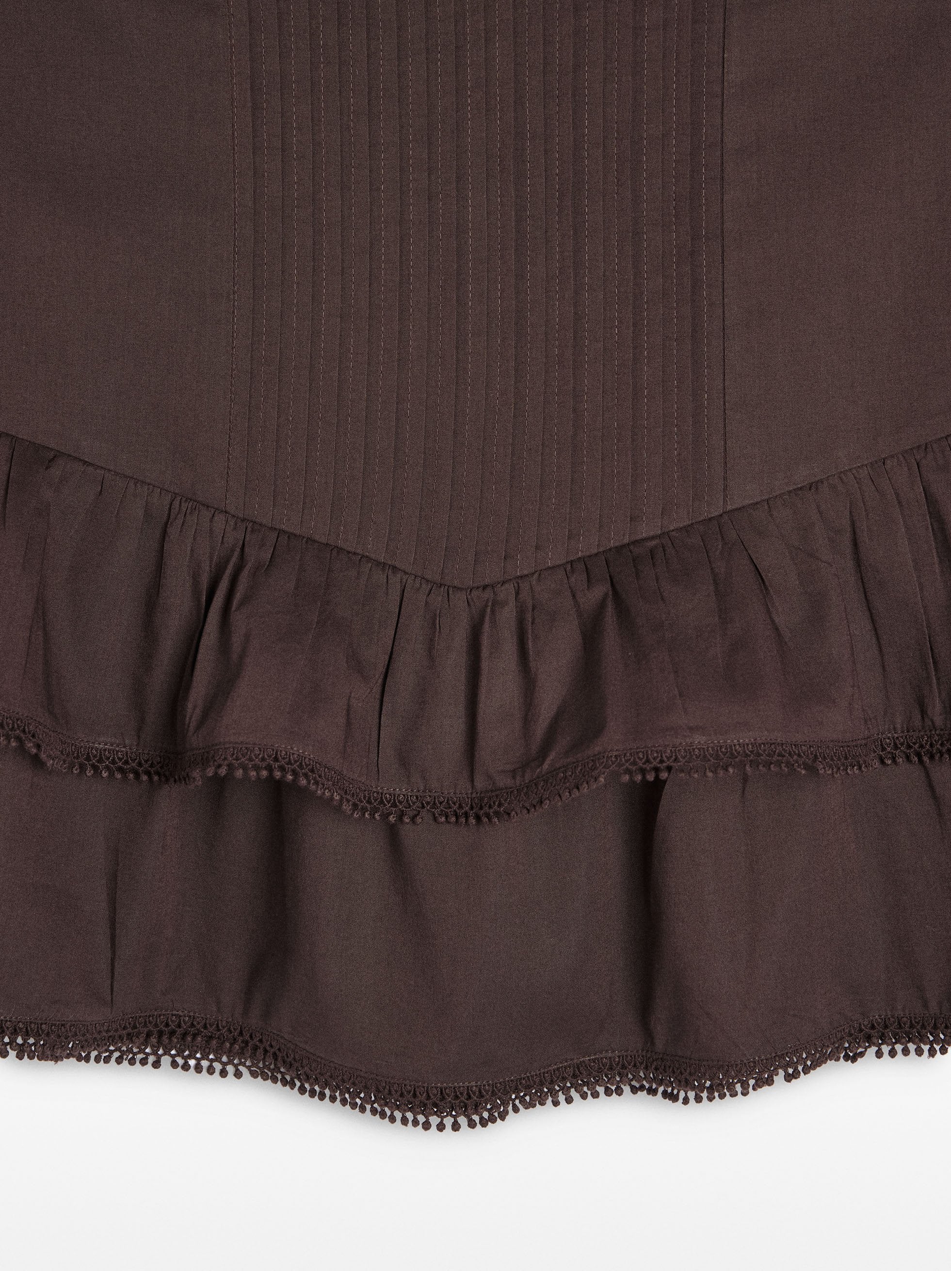 Falda Con Volantes 100% Algodón