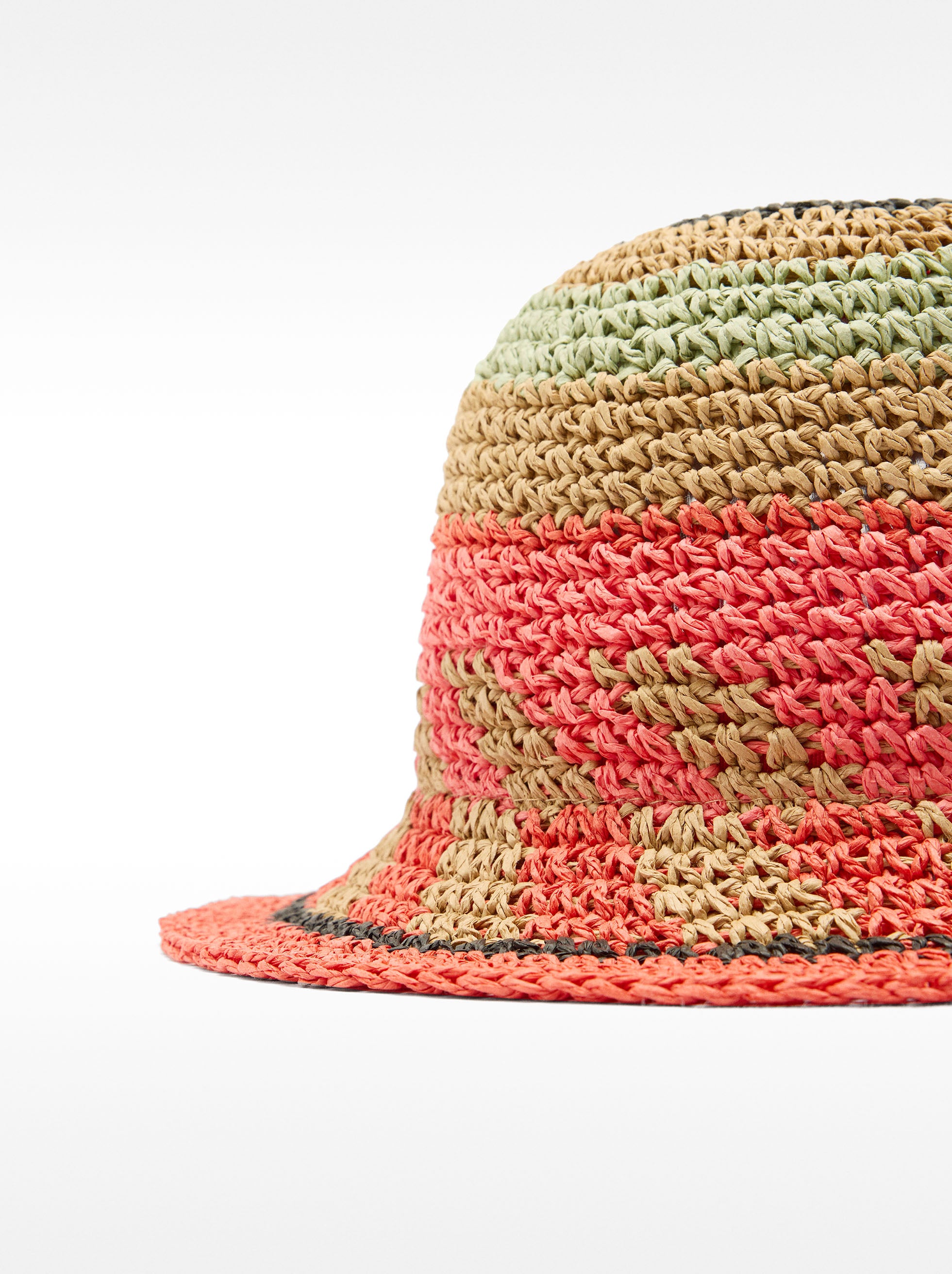 Sombrero Bucket Efecto Rafia