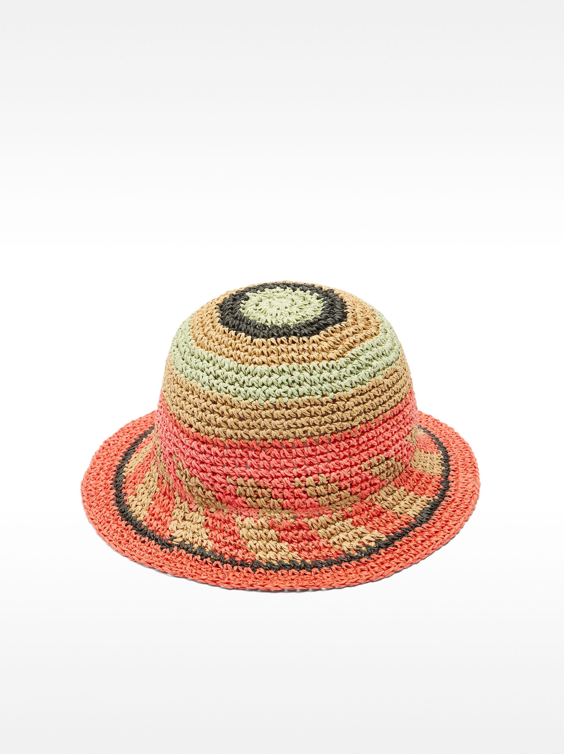 Sombrero Bucket Efecto Rafia