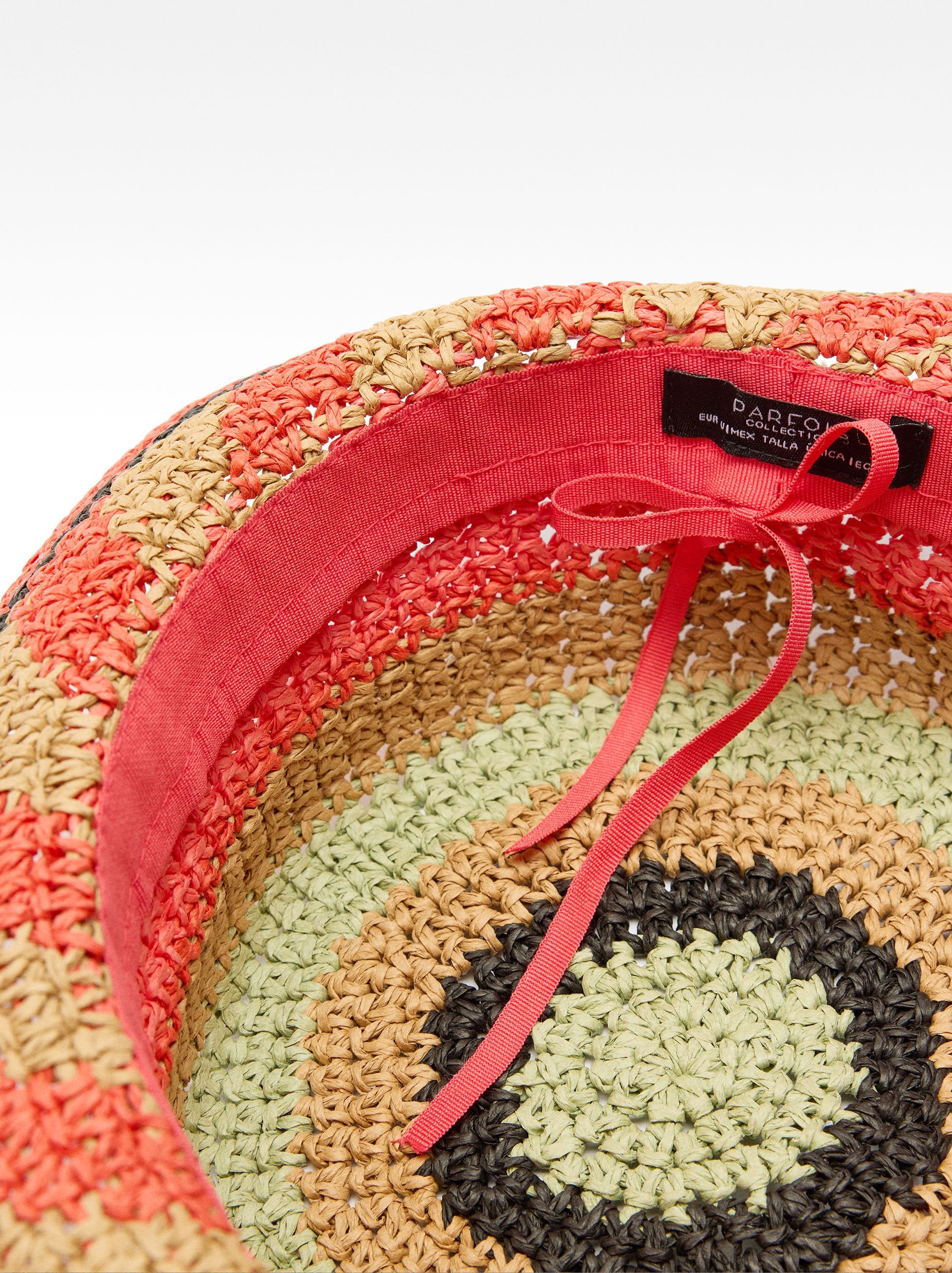Sombrero Bucket Efecto Rafia