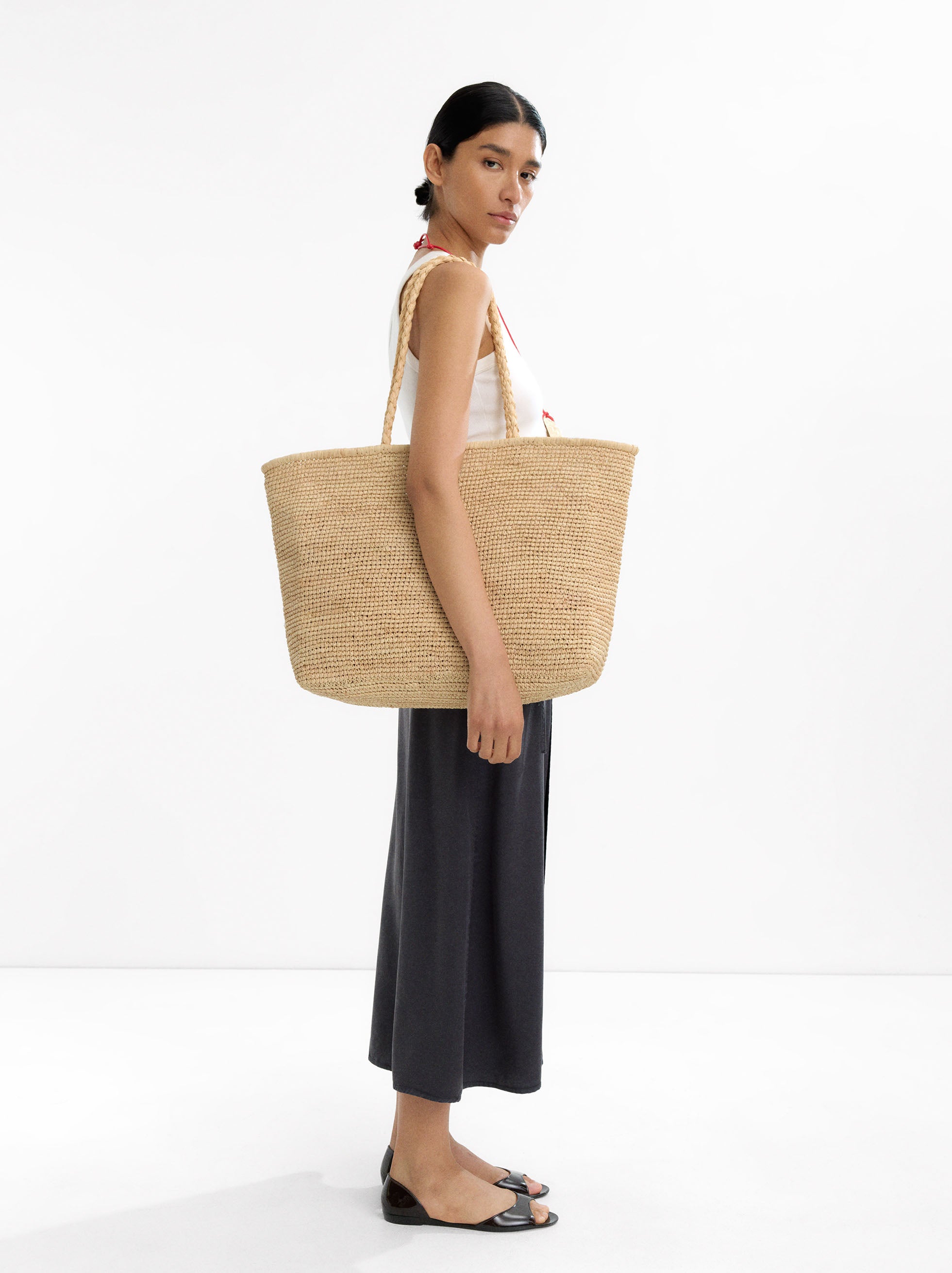 Bolso Shopper De Rafia L