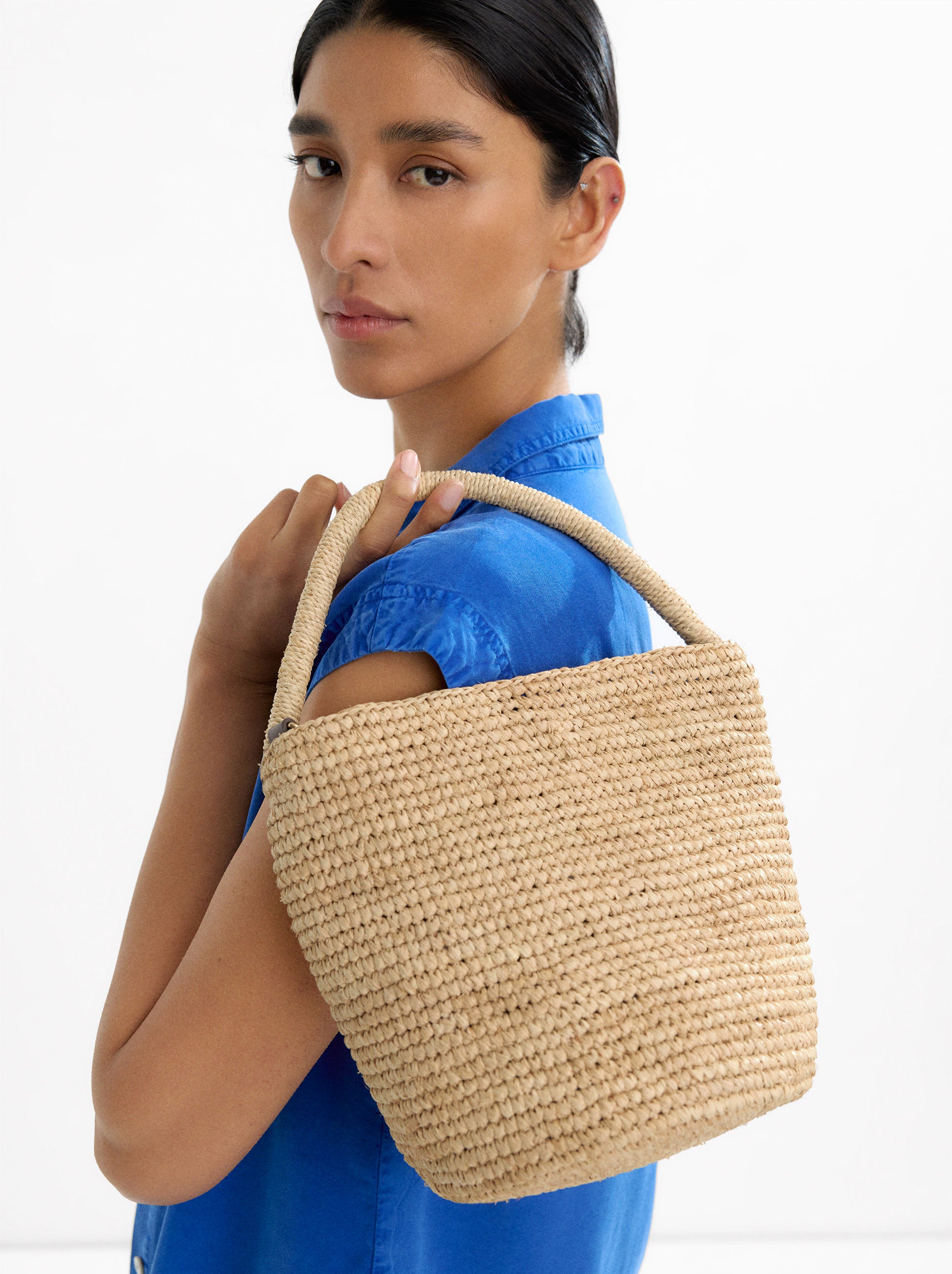 Bolso Bombonera De Rafia