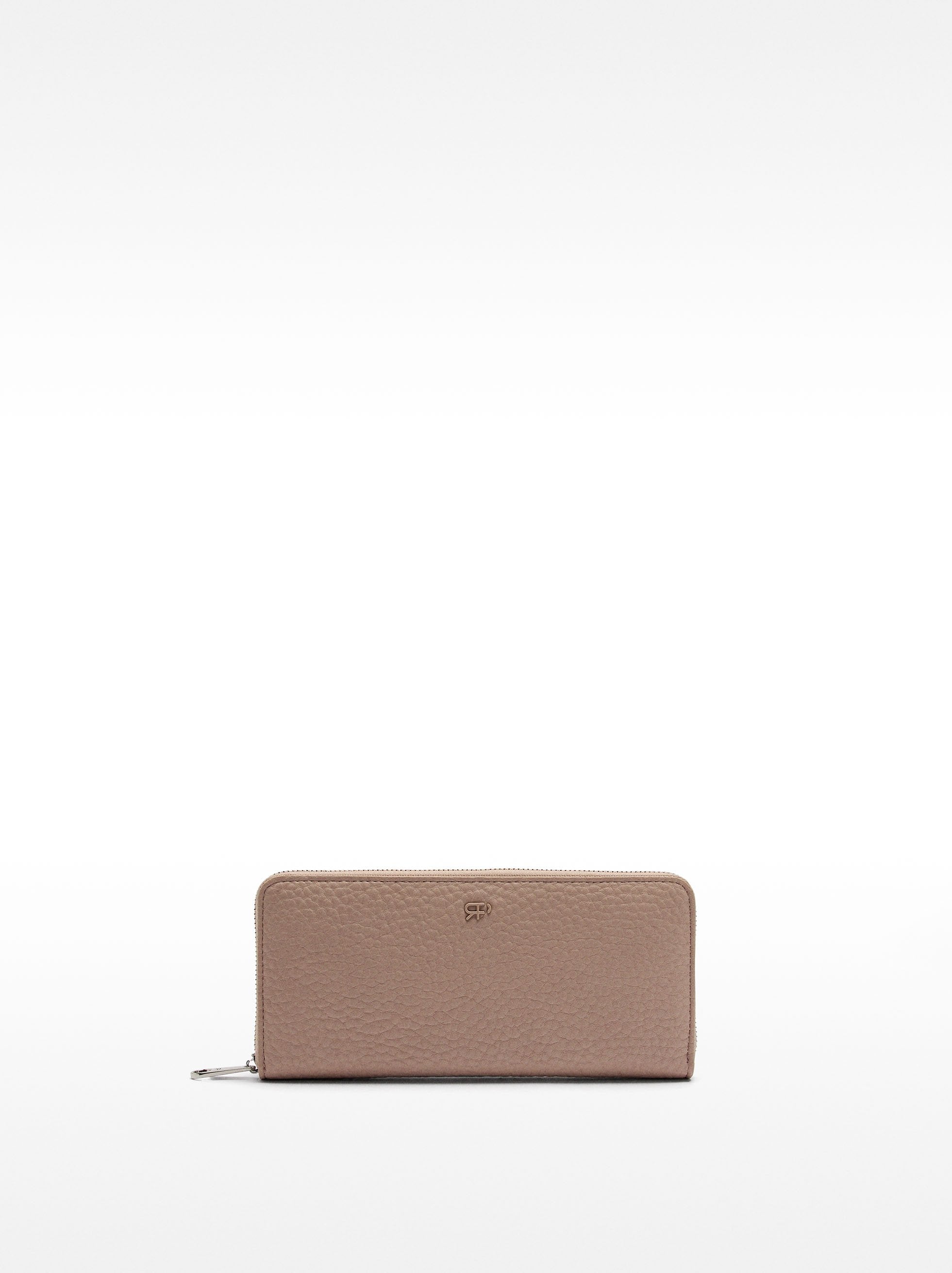 Cartera Con Textura Y Cierre De Cremallera
