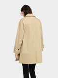 Trench Midi De Algodón Con Bolsillos