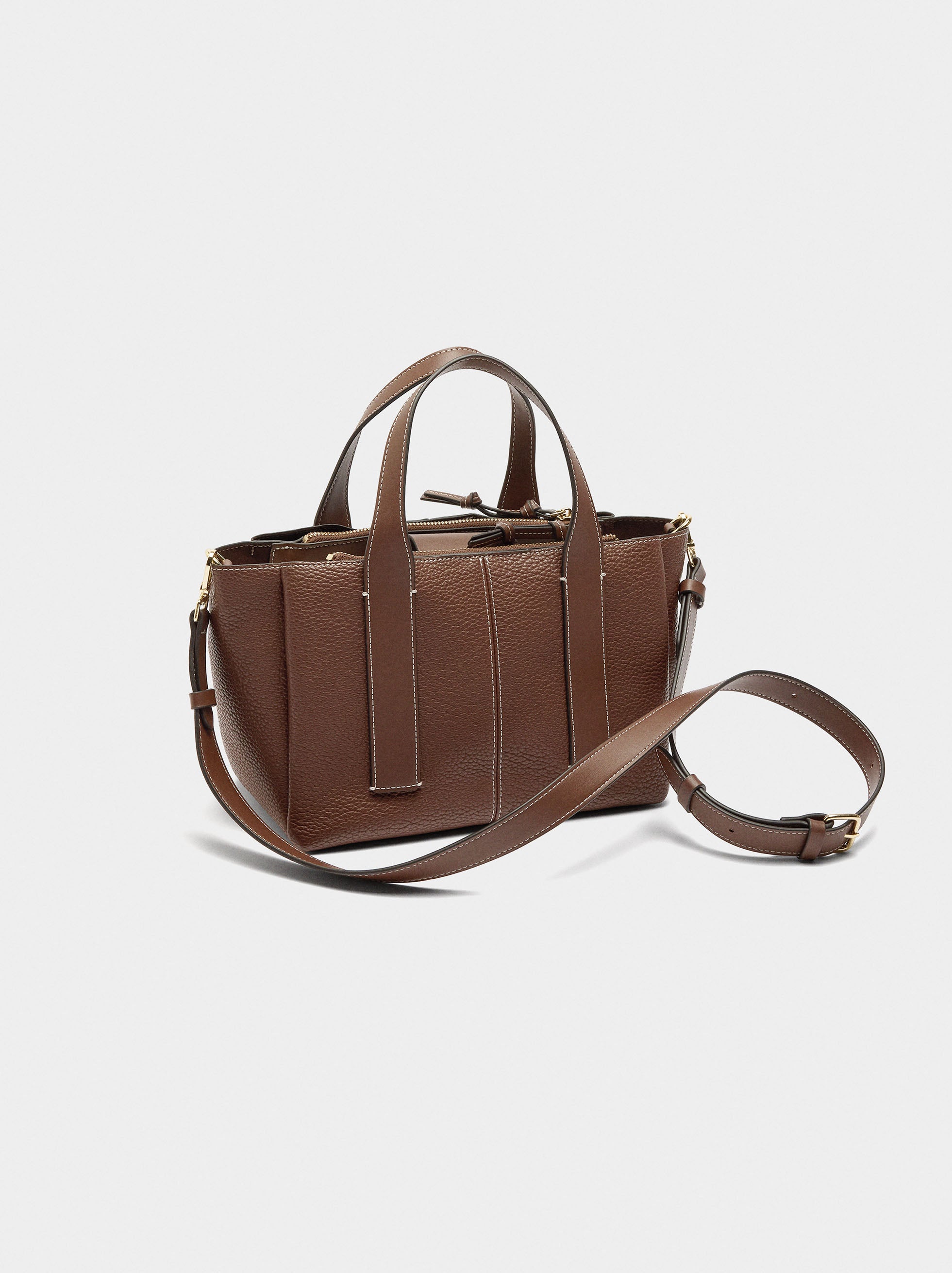 Bolso Tote Con Textura