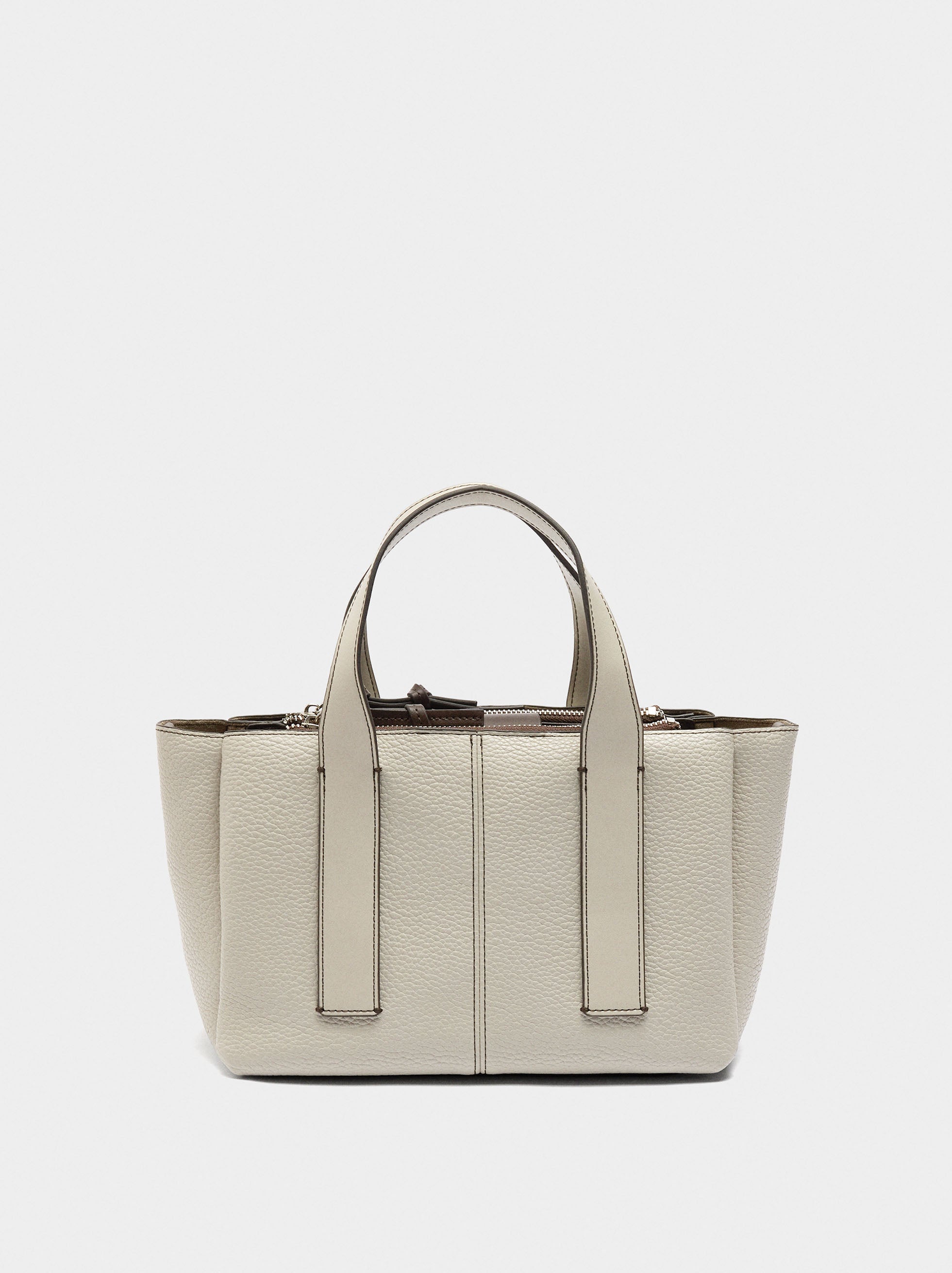 Bolso Tote Con Textura