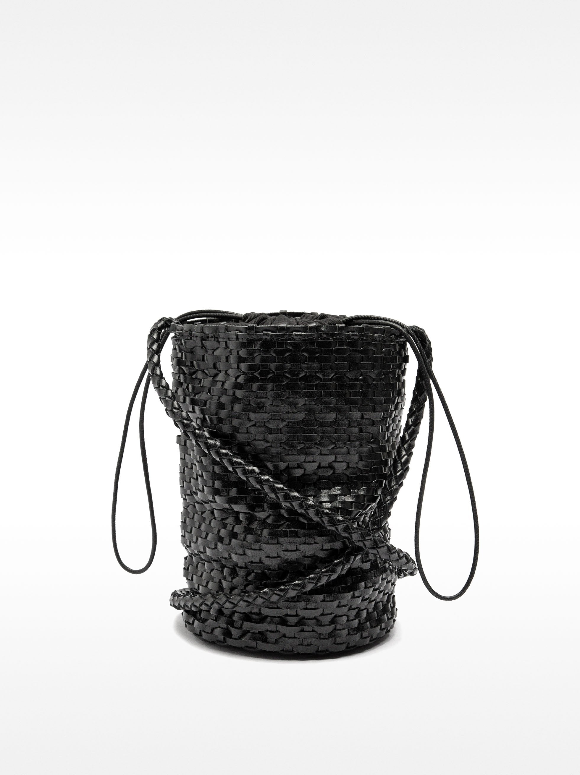 Bolso Bombonera De Piel Trenzada