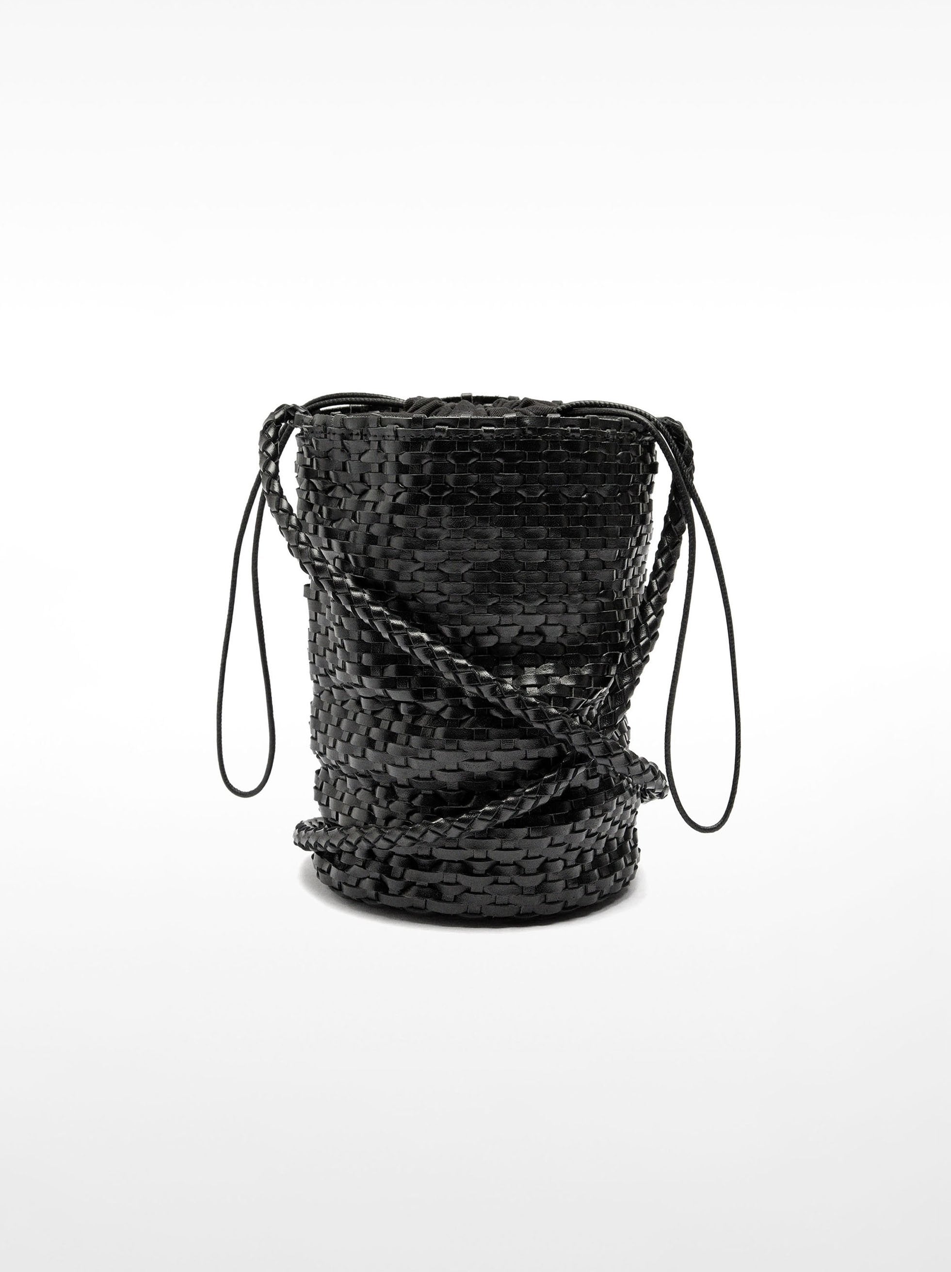 Bolso Bombonera De Piel Trenzada