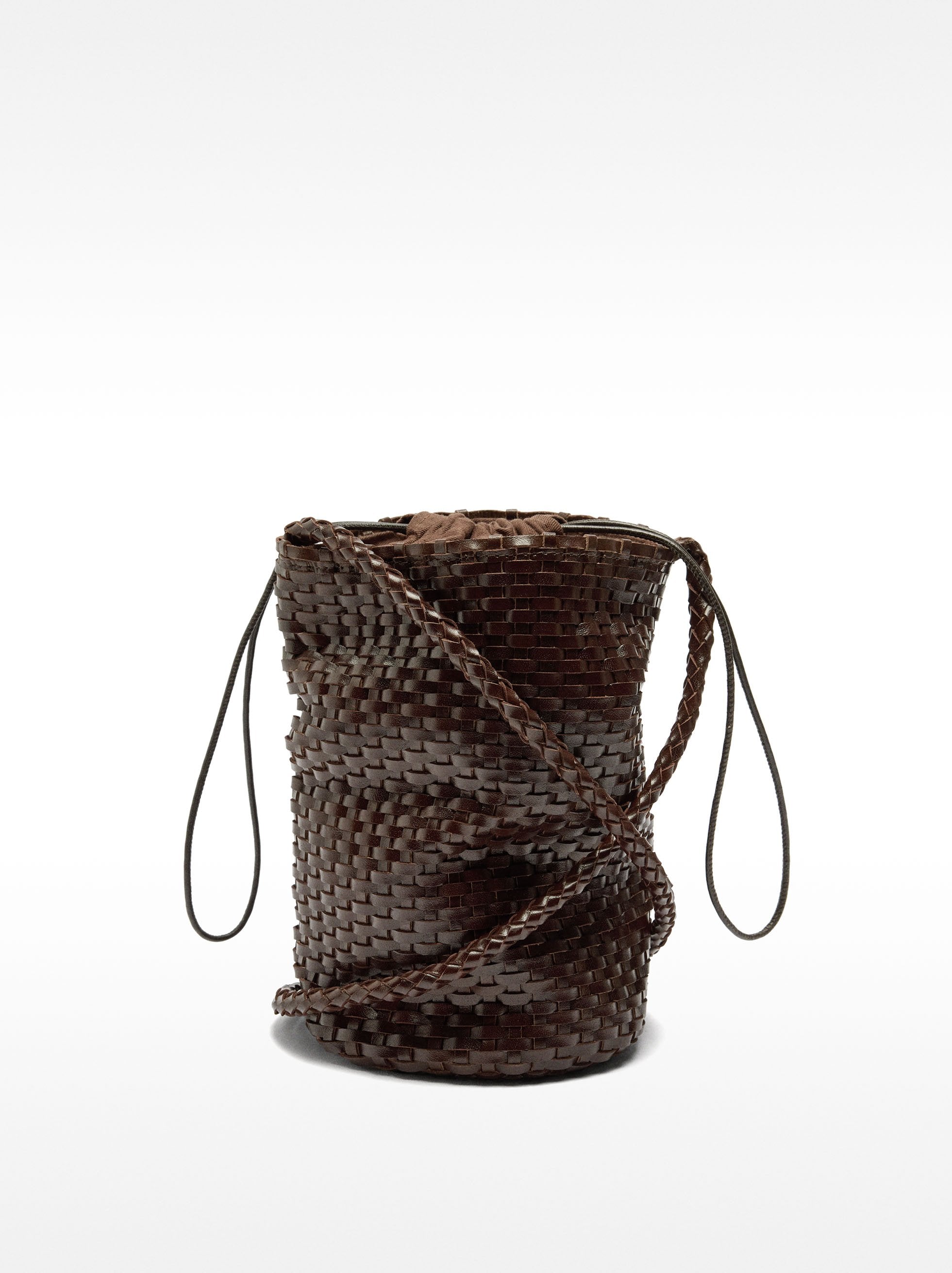 Bolso Bombonera De Piel Trenzada