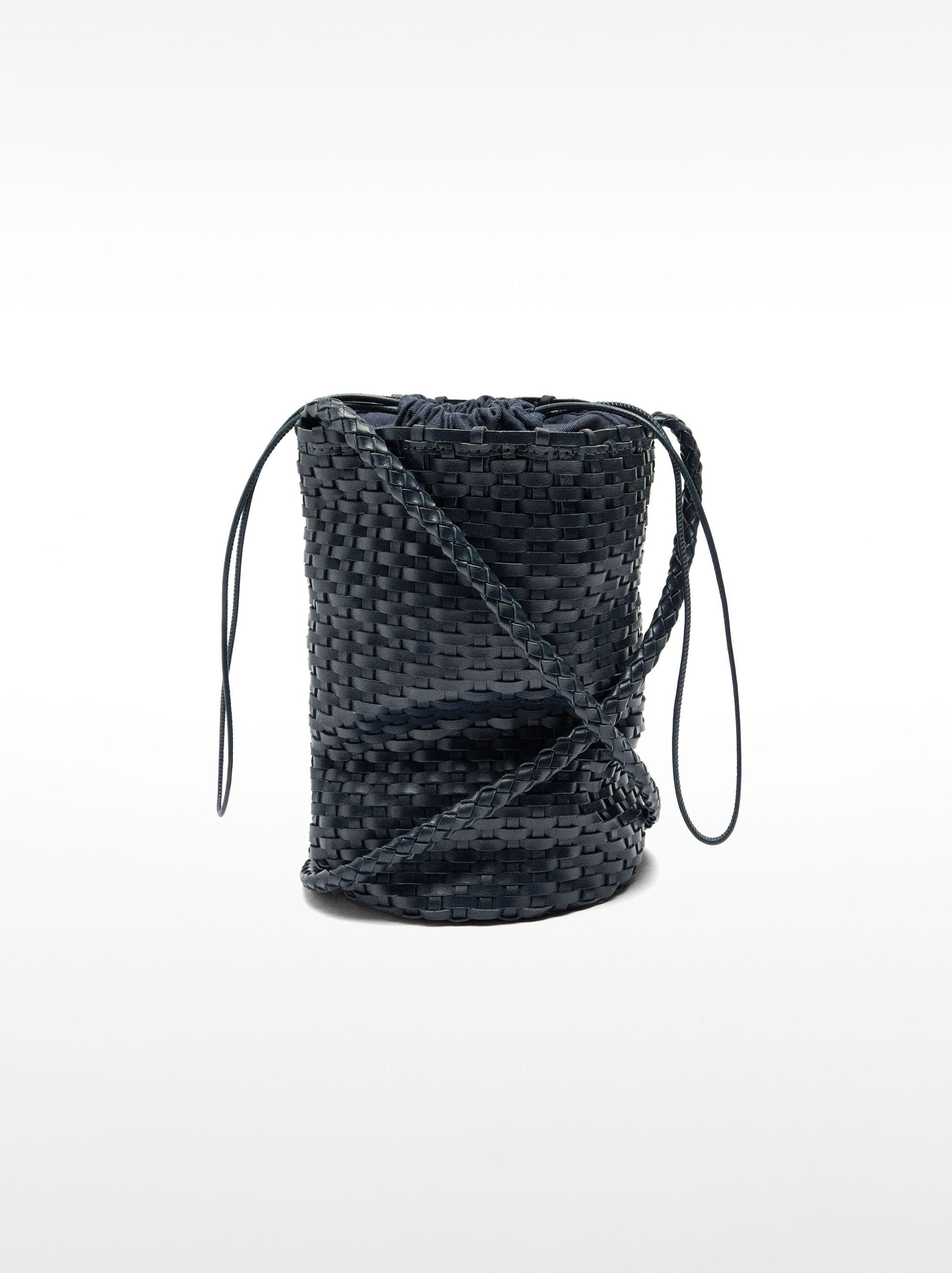 Bolso Bombonera De Piel Trenzada