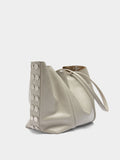 Bolso Shopper De Piel Con Tachuelas
